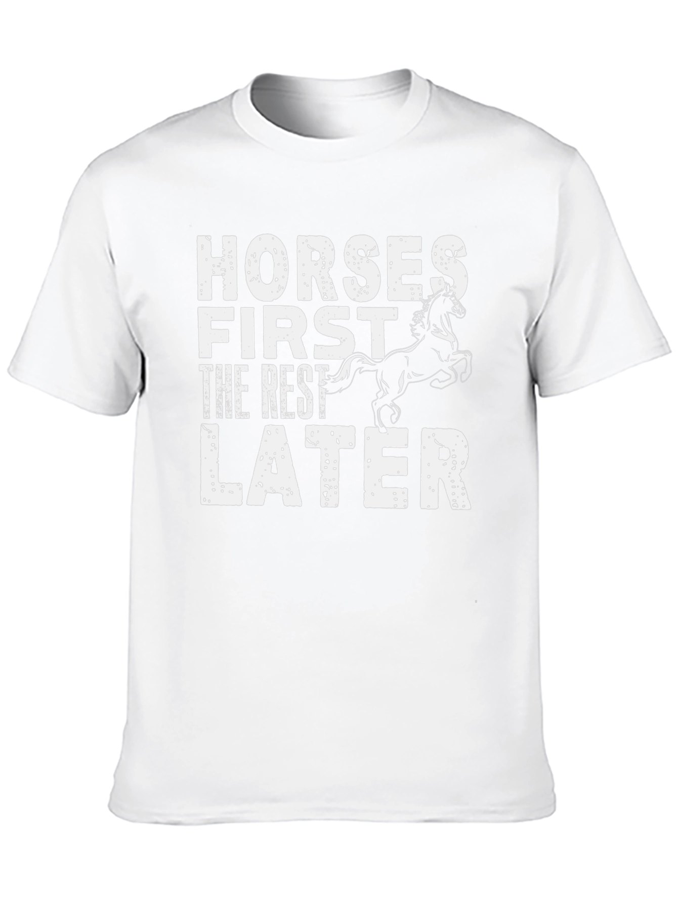 Black Horses First Men's Black Graphic T-Shirt view 10