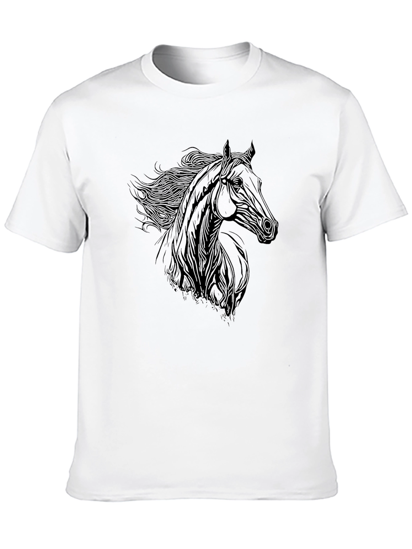 Black Black Horse Graphic Tee - Stylish Men's T-Shirt view 10
