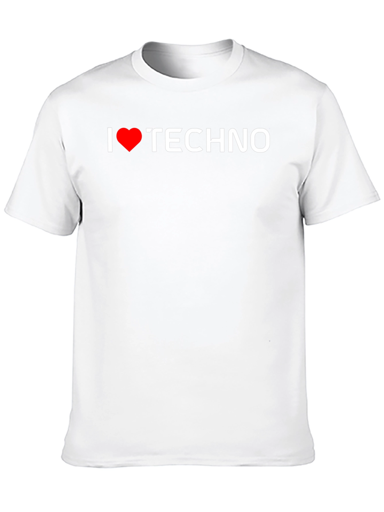 Black I Heart Techno Black T-Shirt view 10