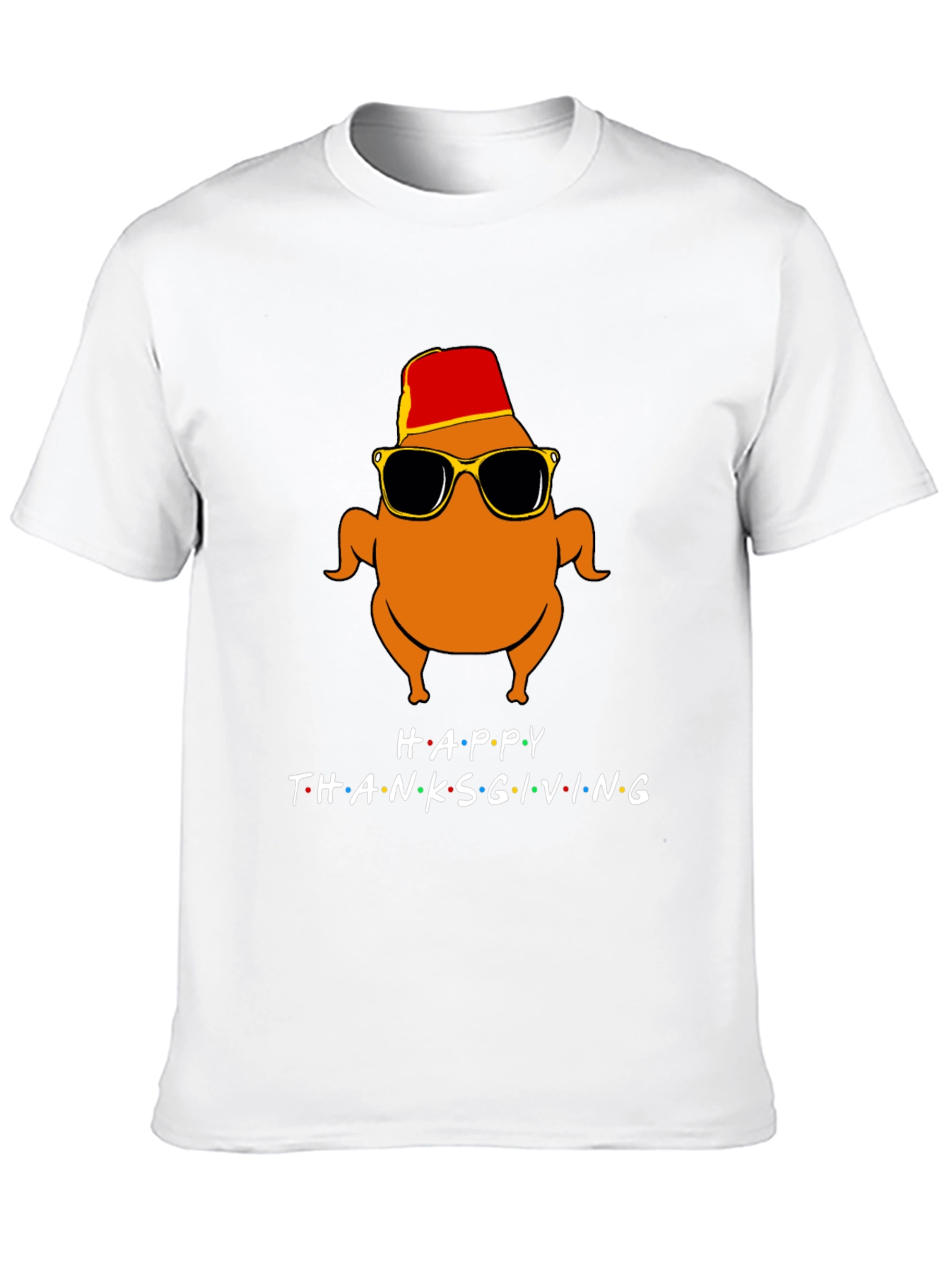 Black Happy Thanksgiving Turkey Graphic Tee view 10