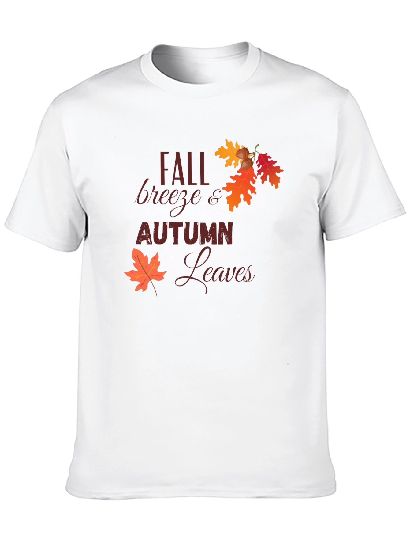 Black Fall Breeze & Autumn Leaves Graphic Tee view 10