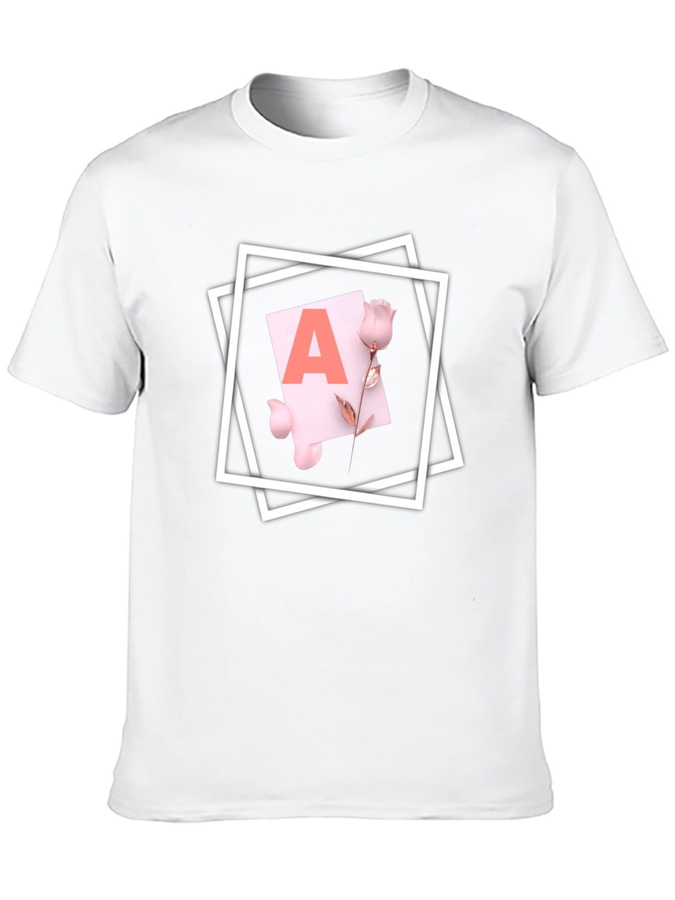 Black Letter A Rose T-Shirt - Stylish Graphic Tee view 10