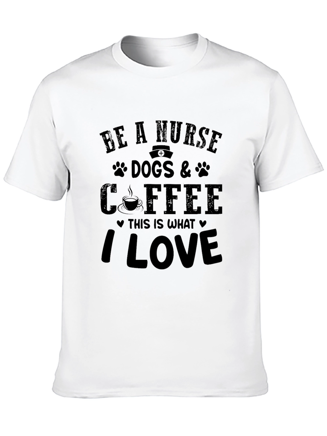 Black Nurse Dogs Coffee Love T-Shirt view 10