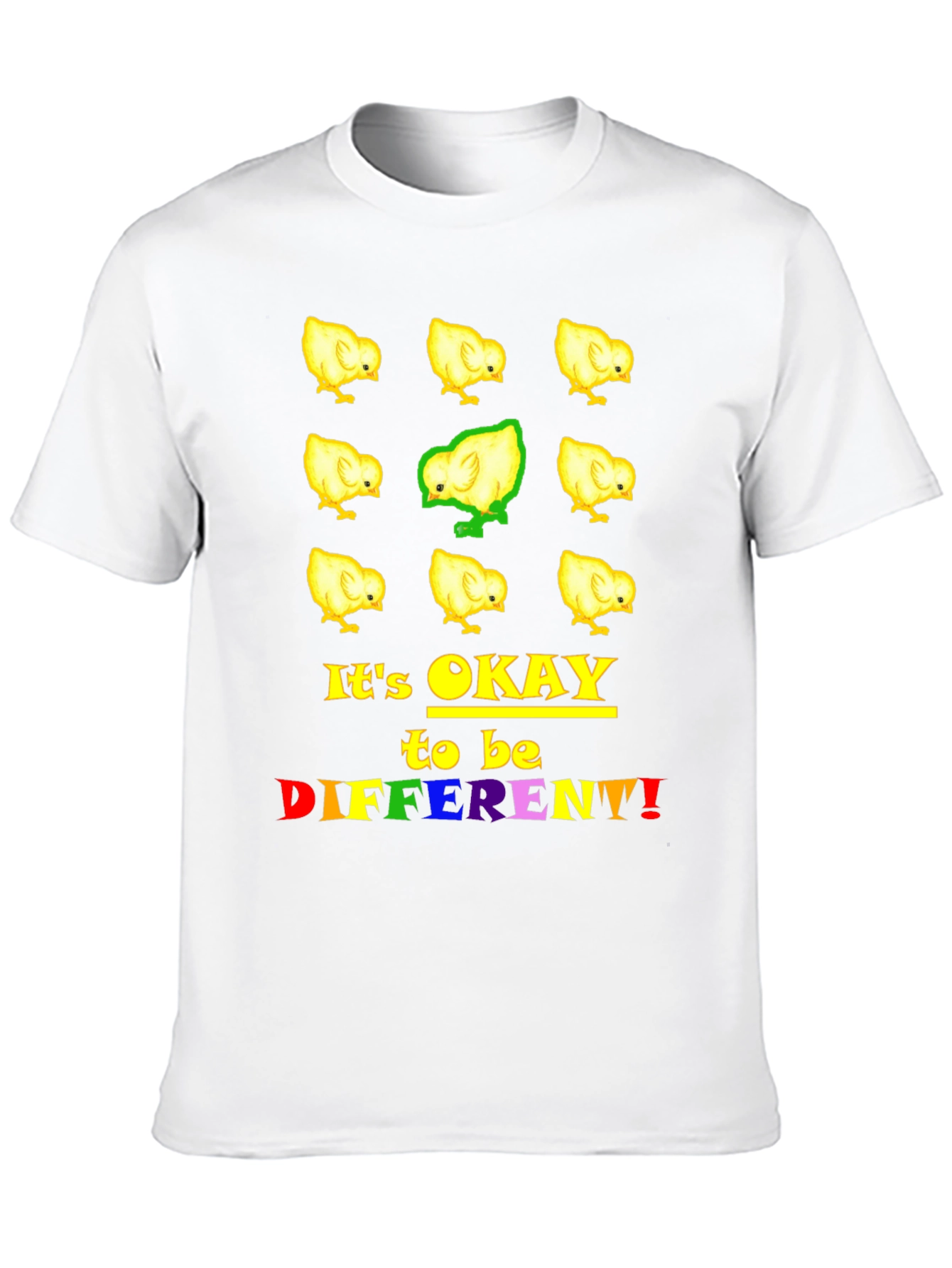 Black Be Different Chick T-Shirt view 10