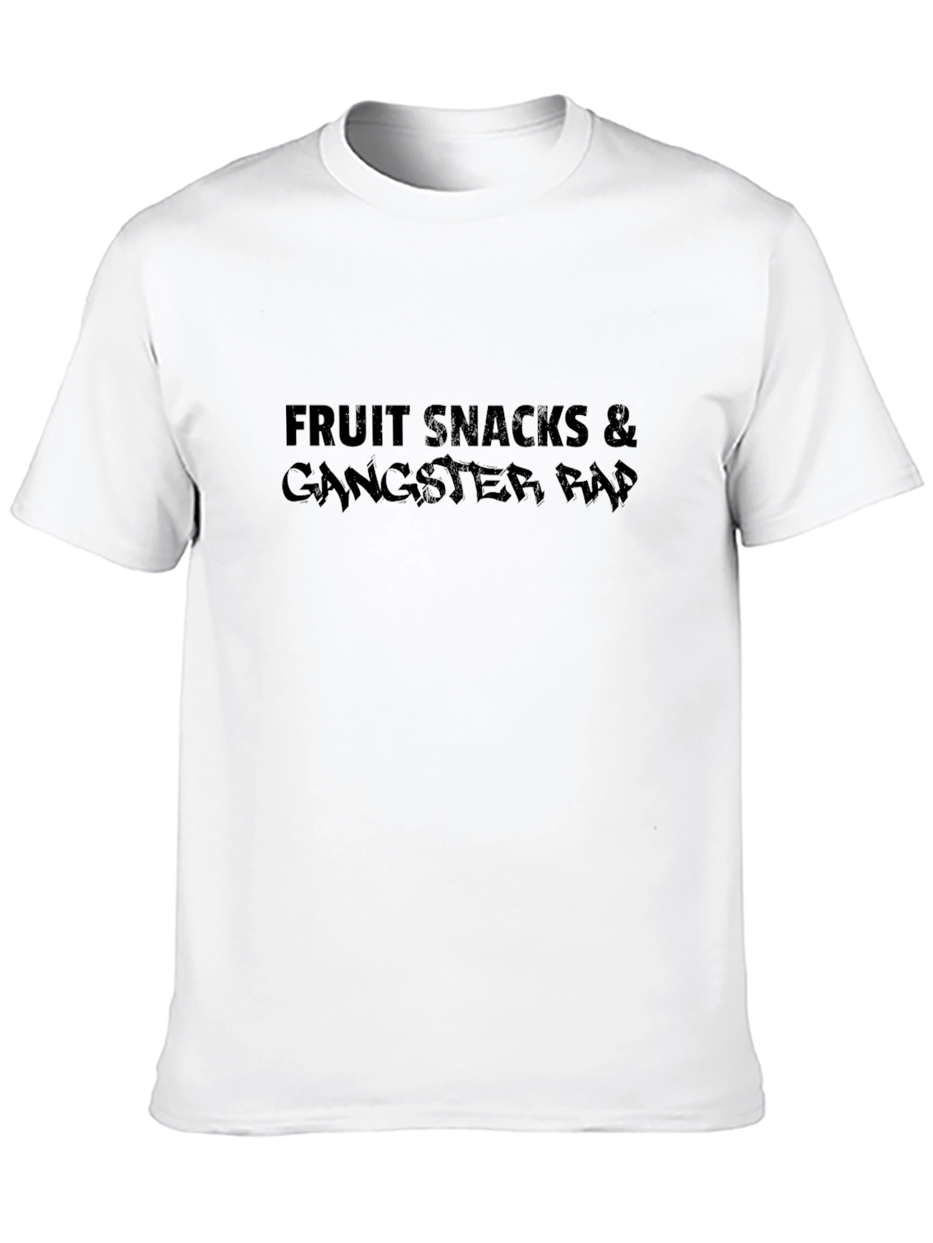 Black Fruit Snacks & Gangster Rap Black T-Shirt view 10