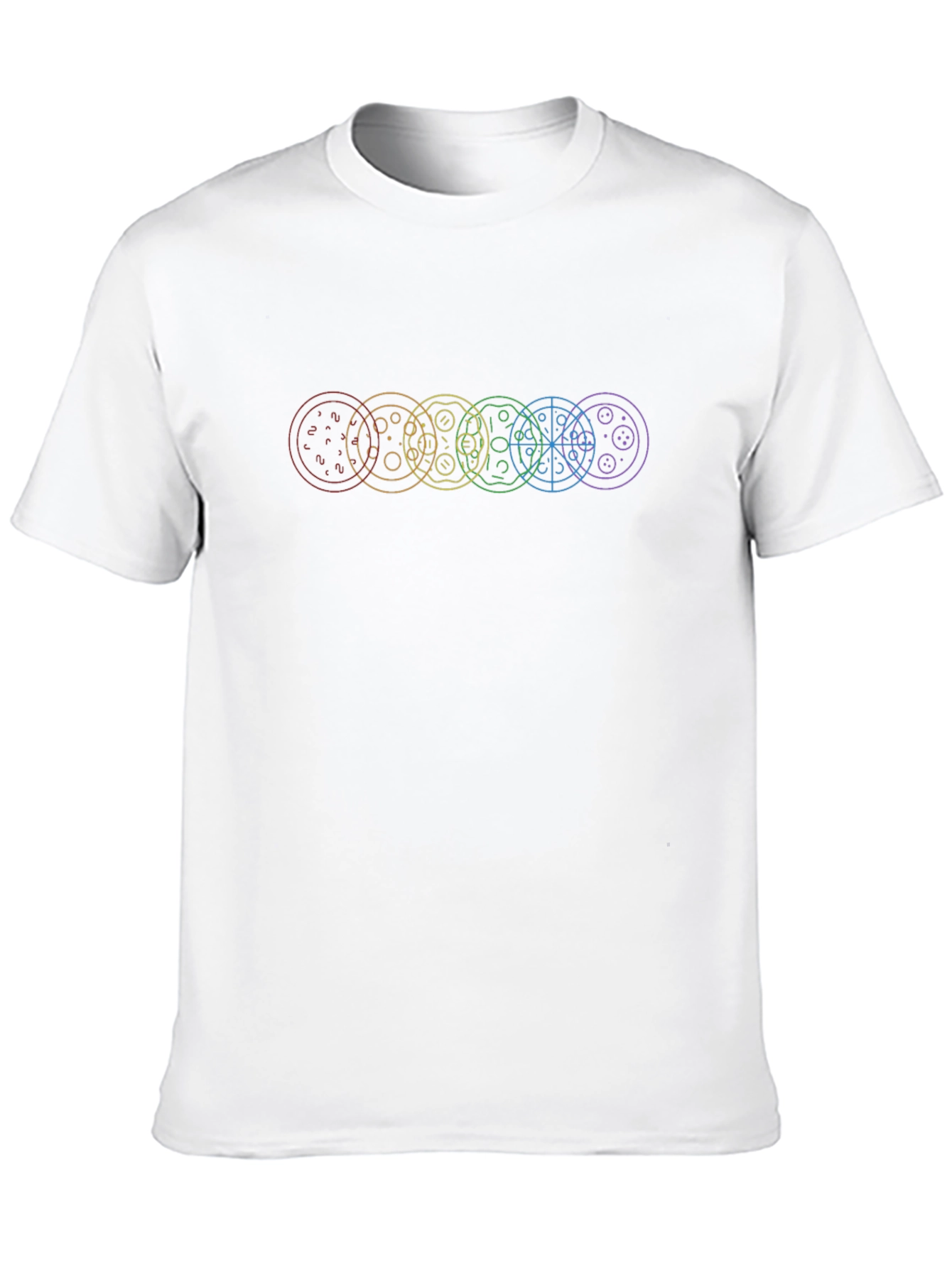 Black Rainbow Pizza T-Shirt - Unique Graphic Tee view 10