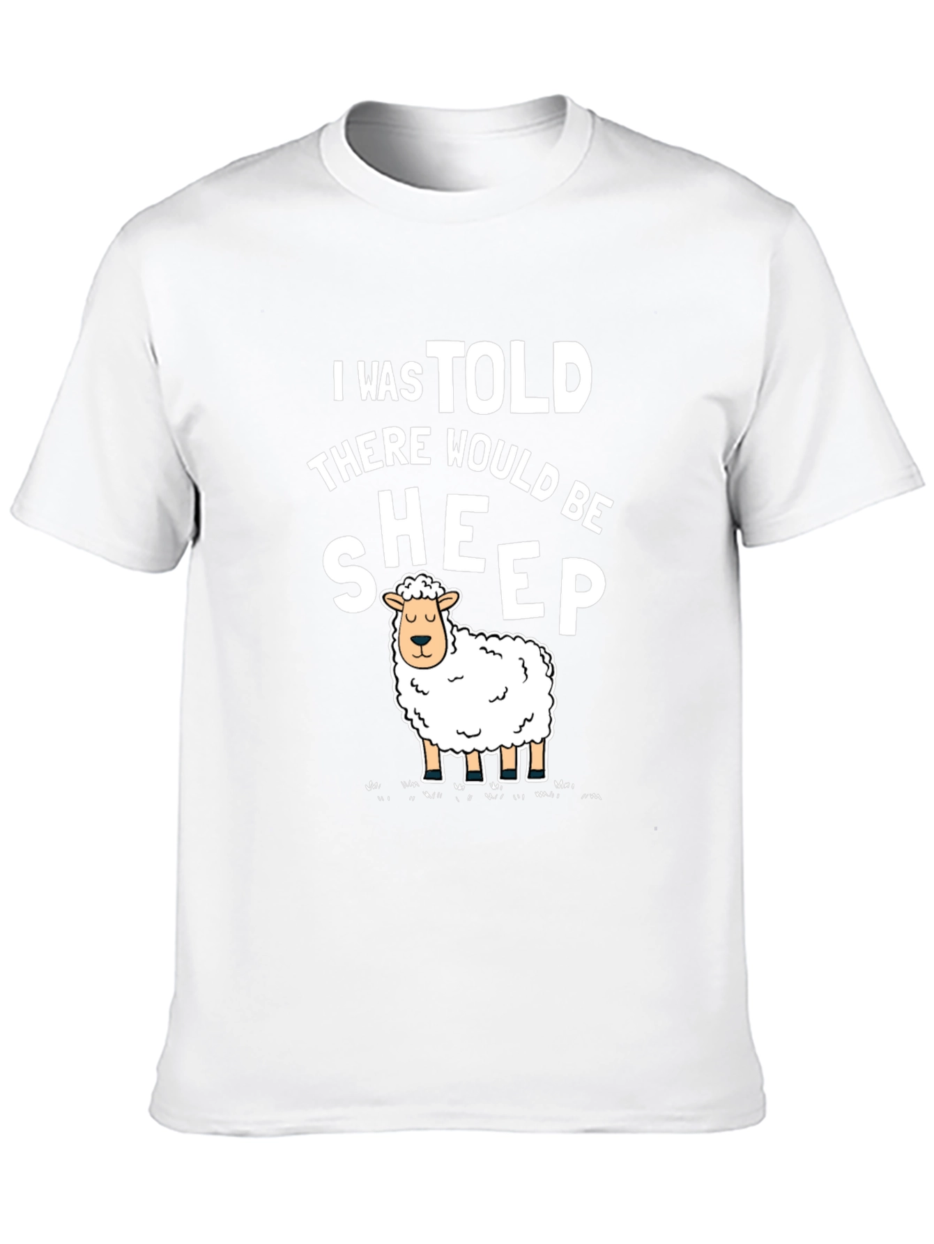 Black Funny "I Was Told There Would Be Sheep" Graphic Tee view 10