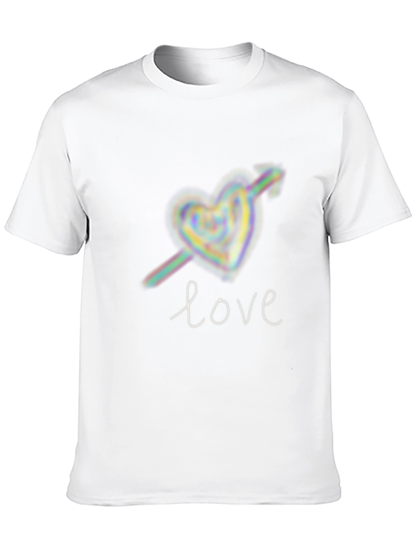 Black Love Heart Arrow Graphic Tee - Black view 10