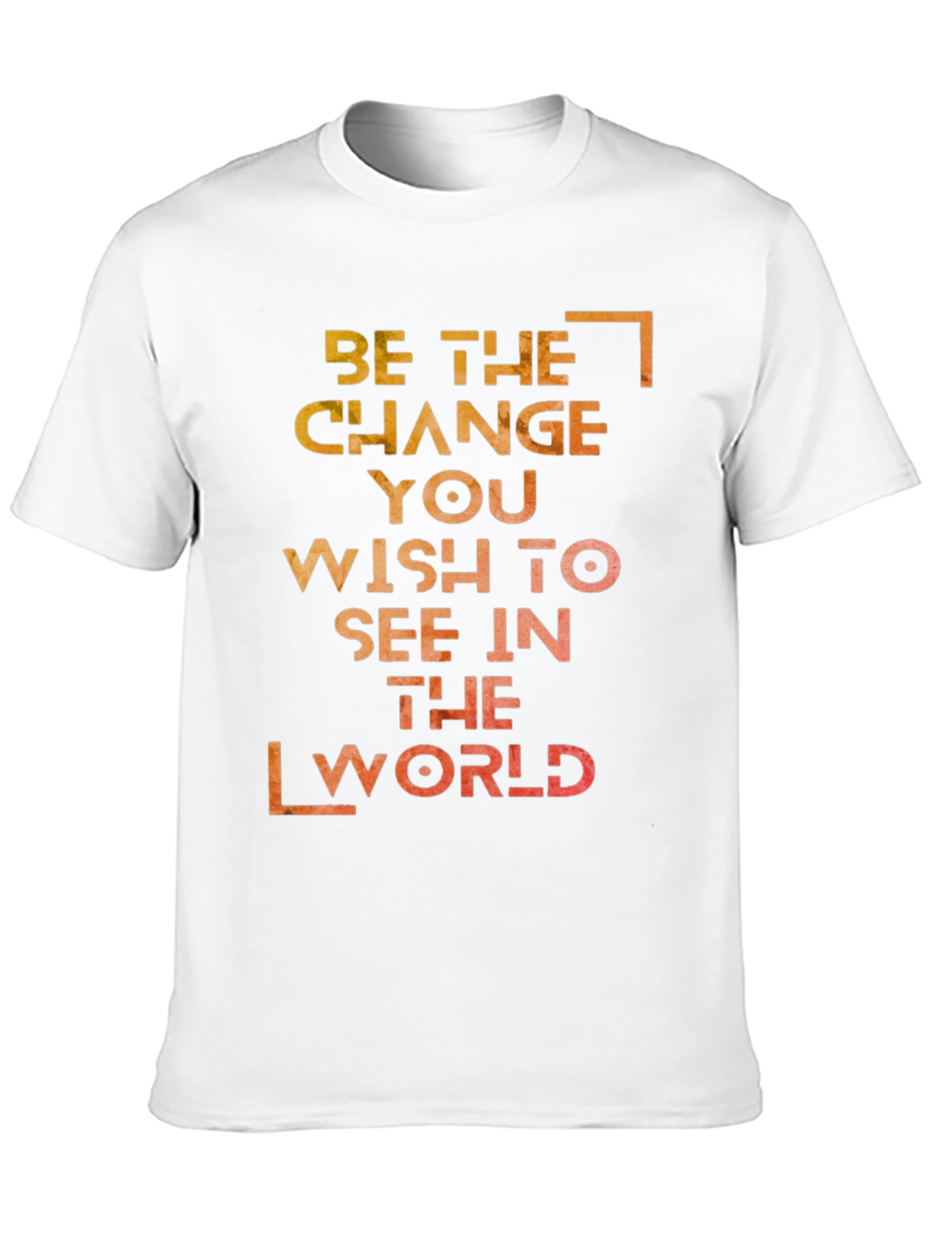 Black Inspirational Graphic T-Shirt: Be the Change view 10