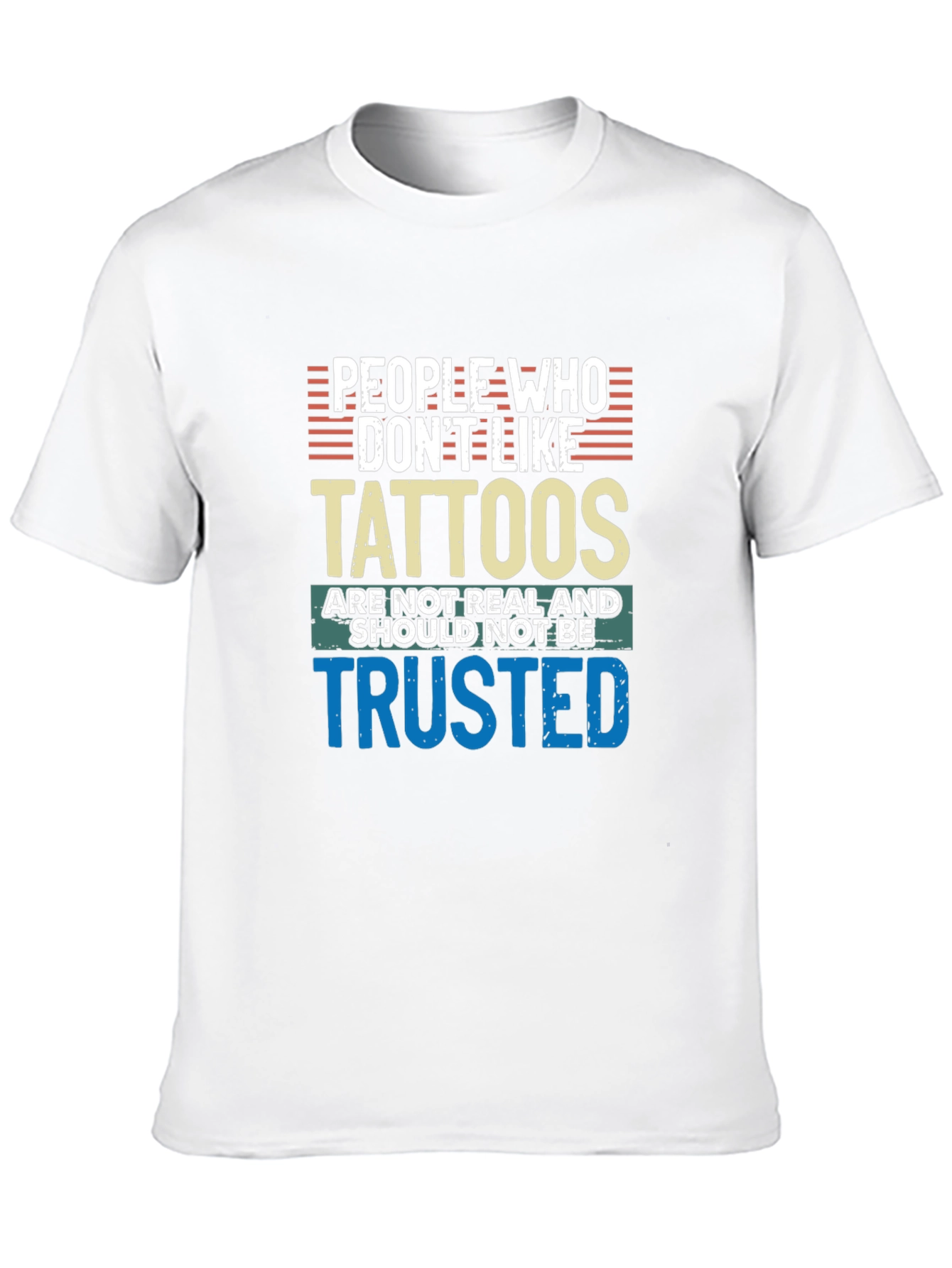 Black Tattoo Lover Tee: Distrust the Tattoo-less! view 10