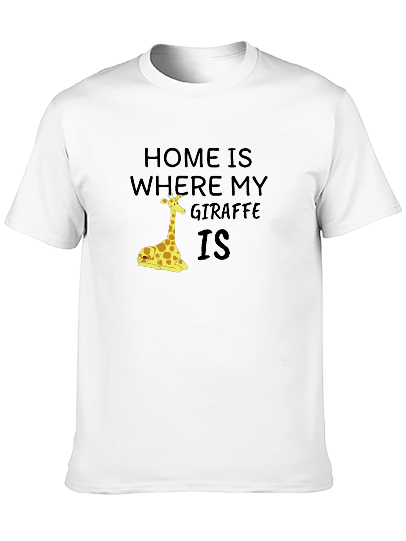 Black Home is Where My Giraffe Is Graphic T-Shirt view 10
