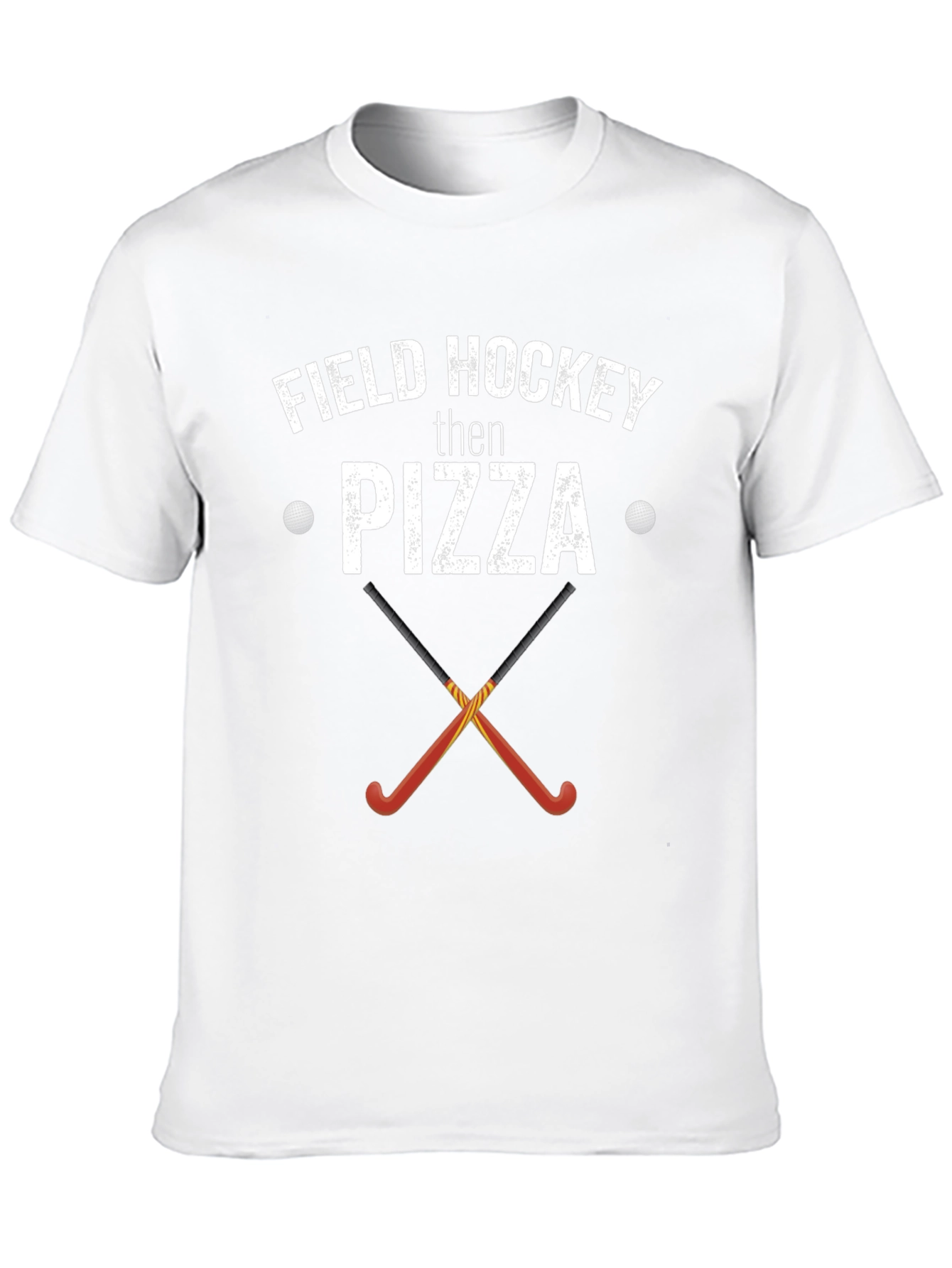 Black Field Hockey Then Pizza T-Shirt view 10