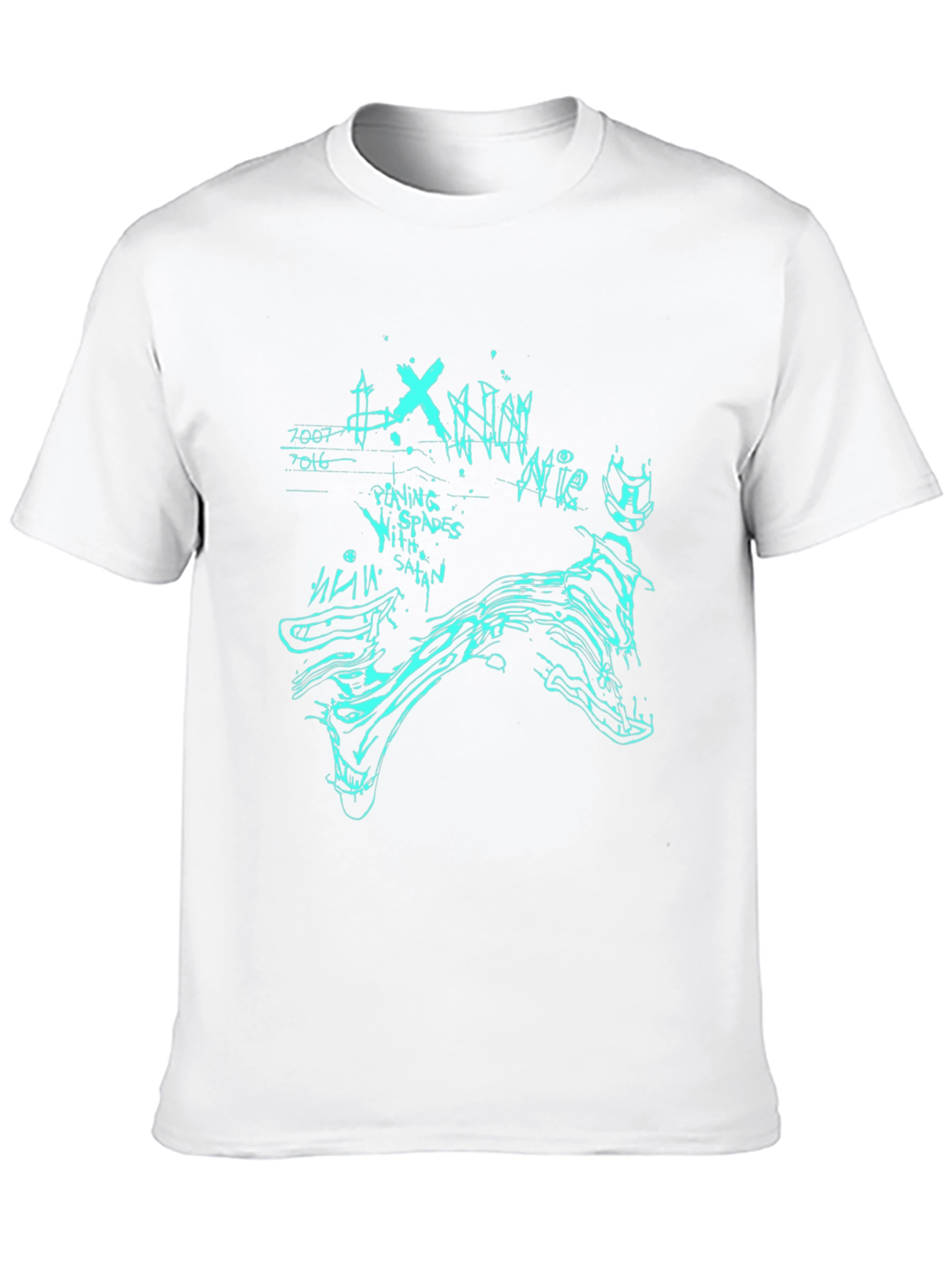 Black Men's Black Graphic Print T-Shirt view 10