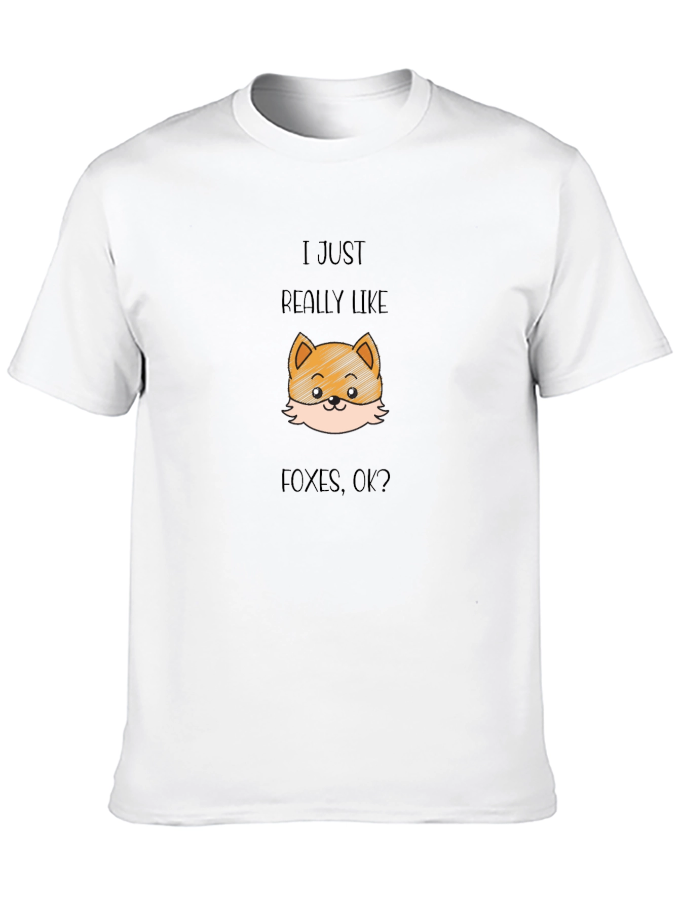 Black Fox Lover T-Shirt - Cute Cartoon Fox Design view 10