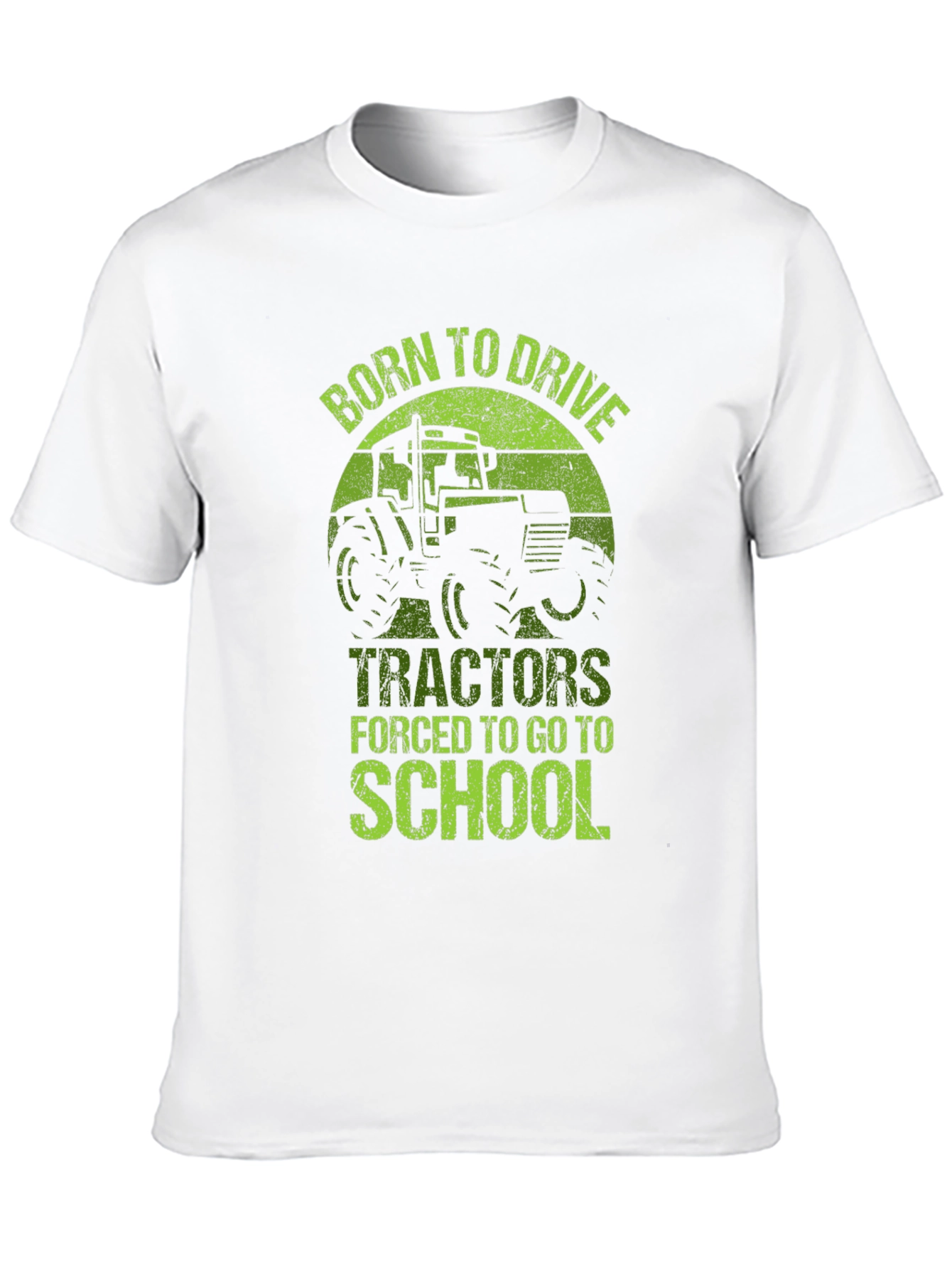 Black Born to Drive Tractors T-Shirt - School Forced! view 10