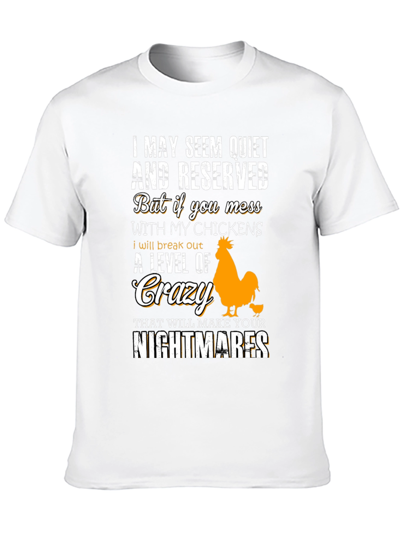 Black Funny Chicken Lover T-Shirt: I May Seem Quiet... view 10