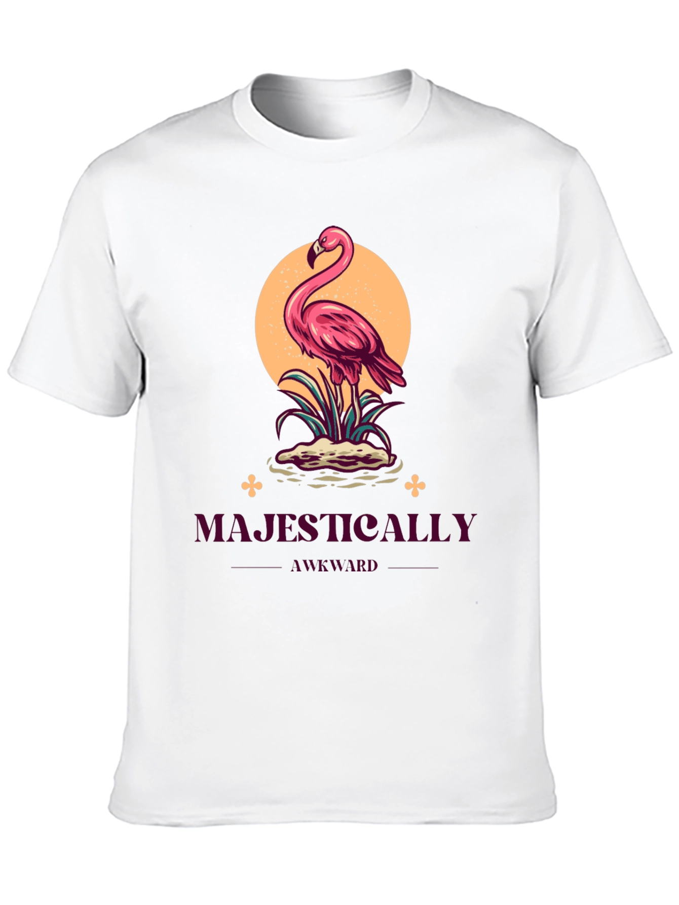 Black Majestically Awkward Flamingo Graphic Tee view 10