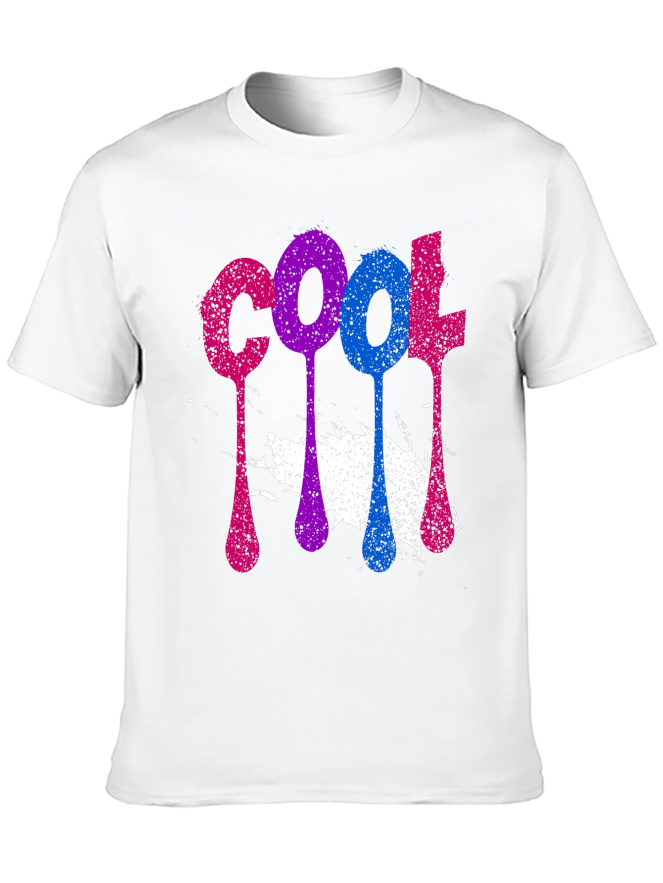 Black Cool Spray Paint Style Graphic Tee view 10