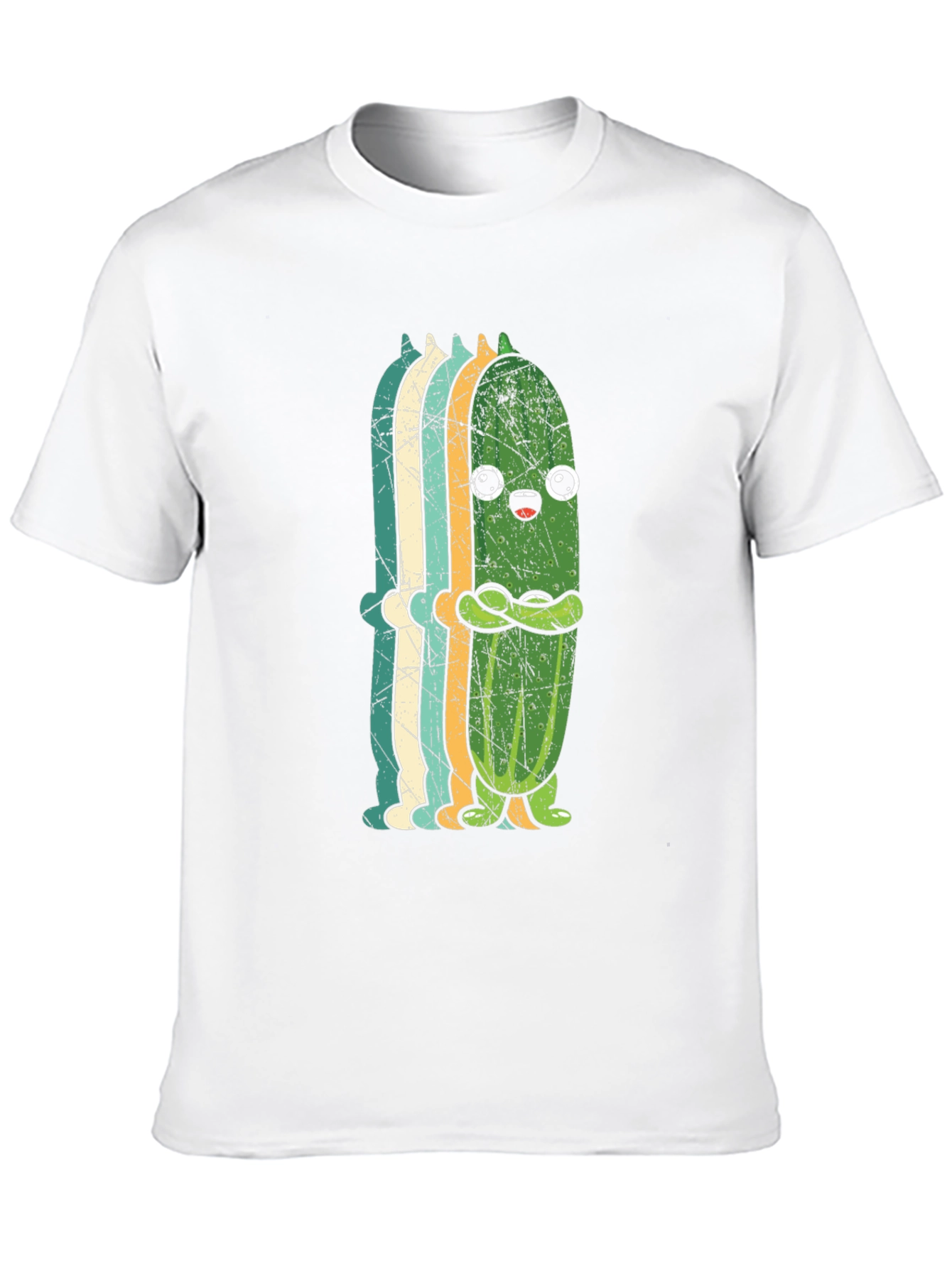 Black Funny Pickle Retro Style Graphic T-Shirt view 10