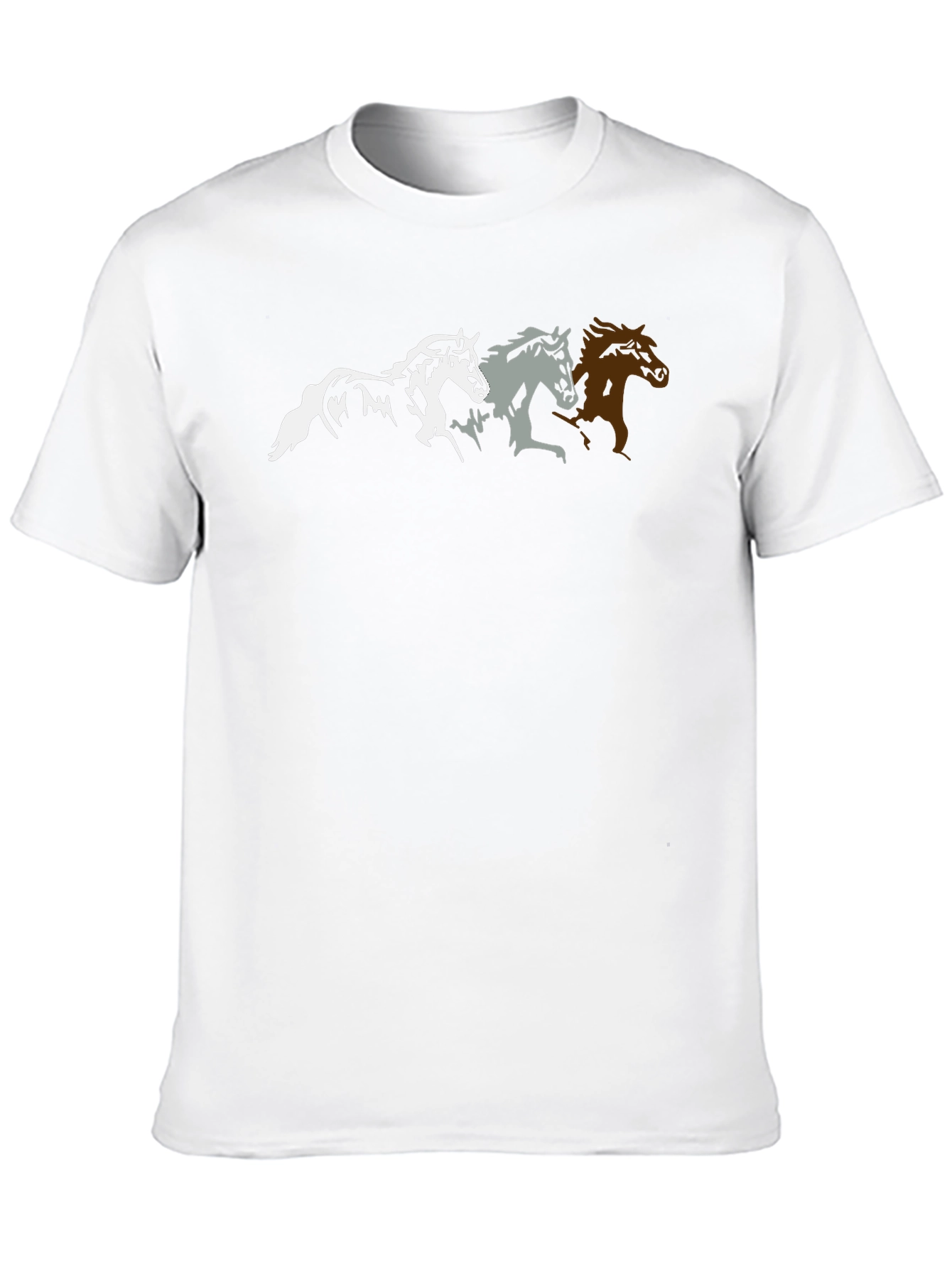 Black Horse Silhouette Graphic T-Shirt - Black view 10