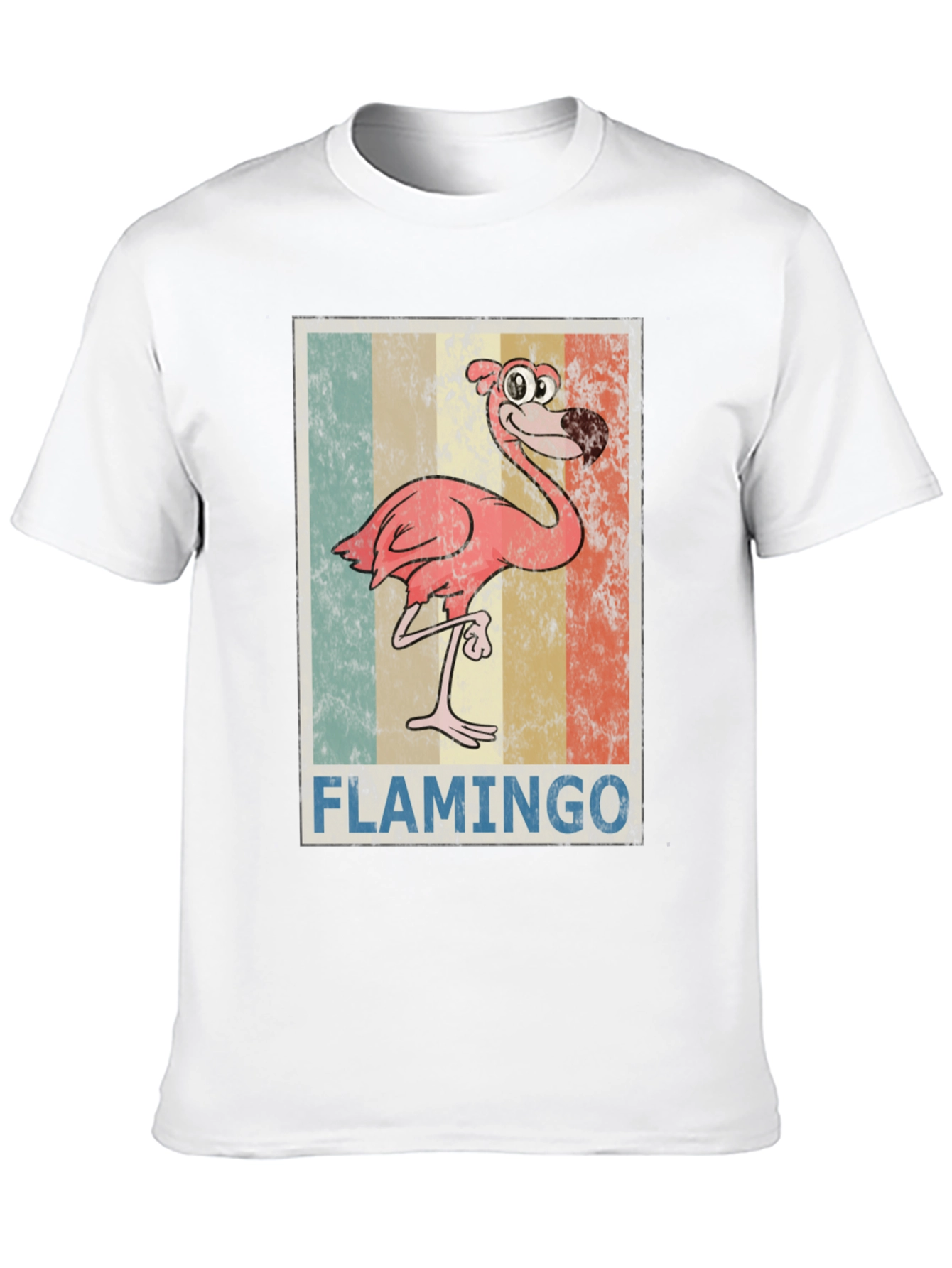 Black Funny Flamingo Graphic Print T-Shirt view 10