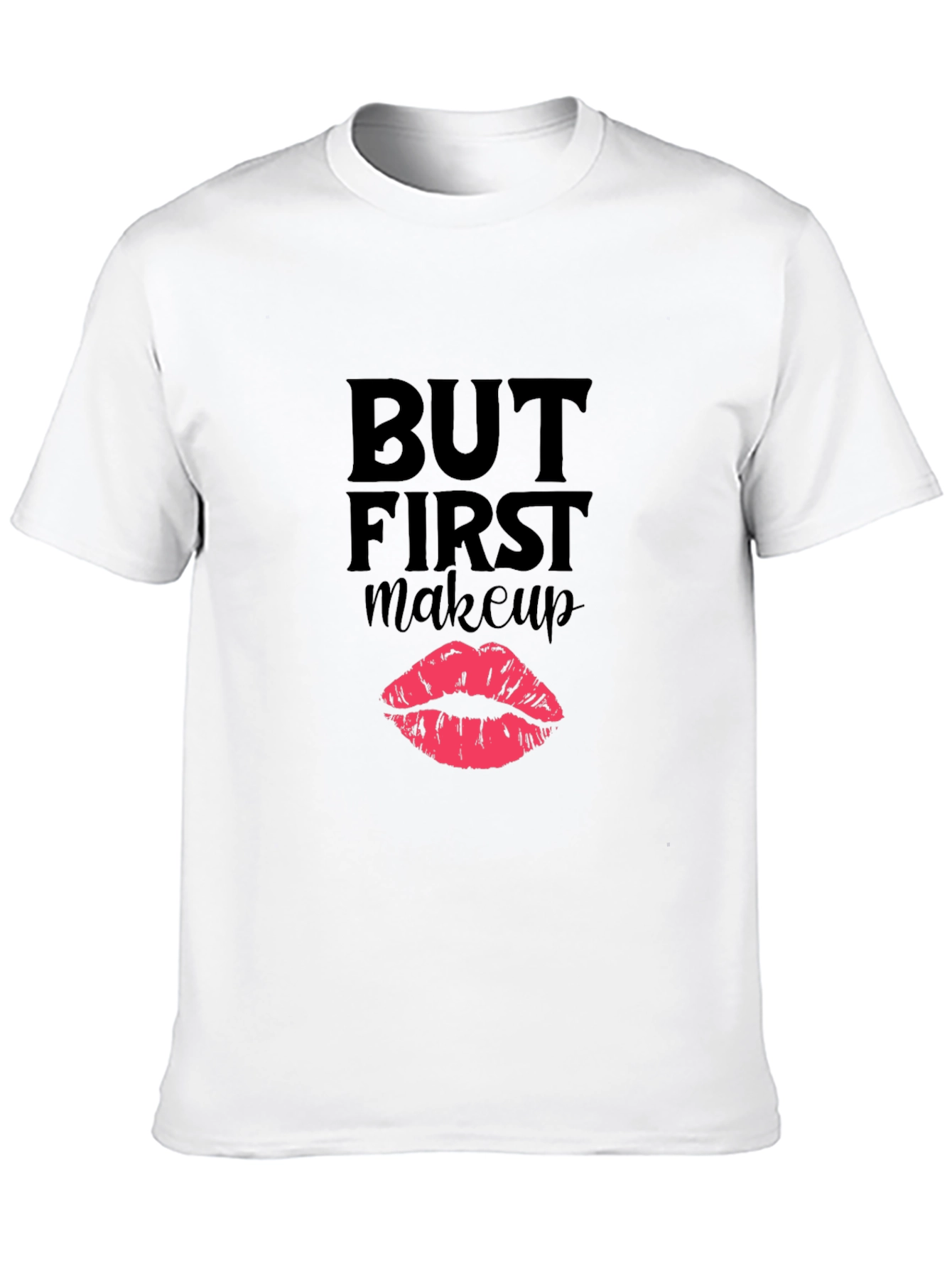 Black But First Makeup T-Shirt Funny Lipstick Graphic Tee view 10