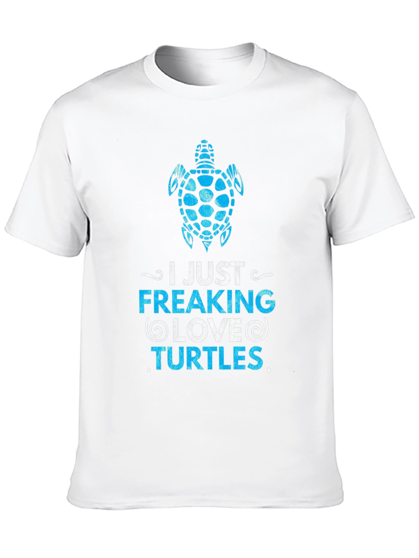 Black I Just Freaking Love Turtles Graphic T-Shirt view 10