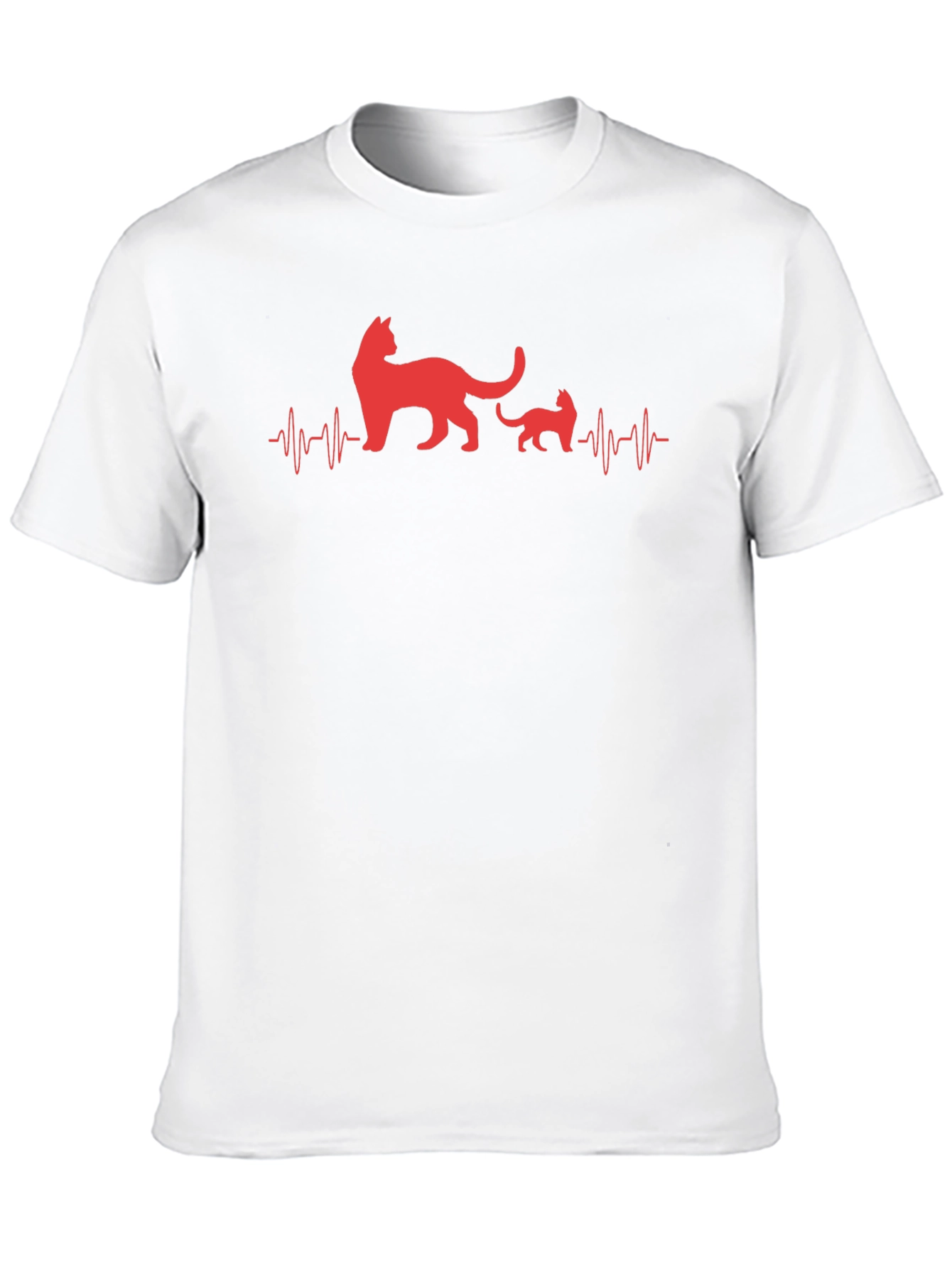 Black Cat Heartbeat Graphic Tee - Black view 10