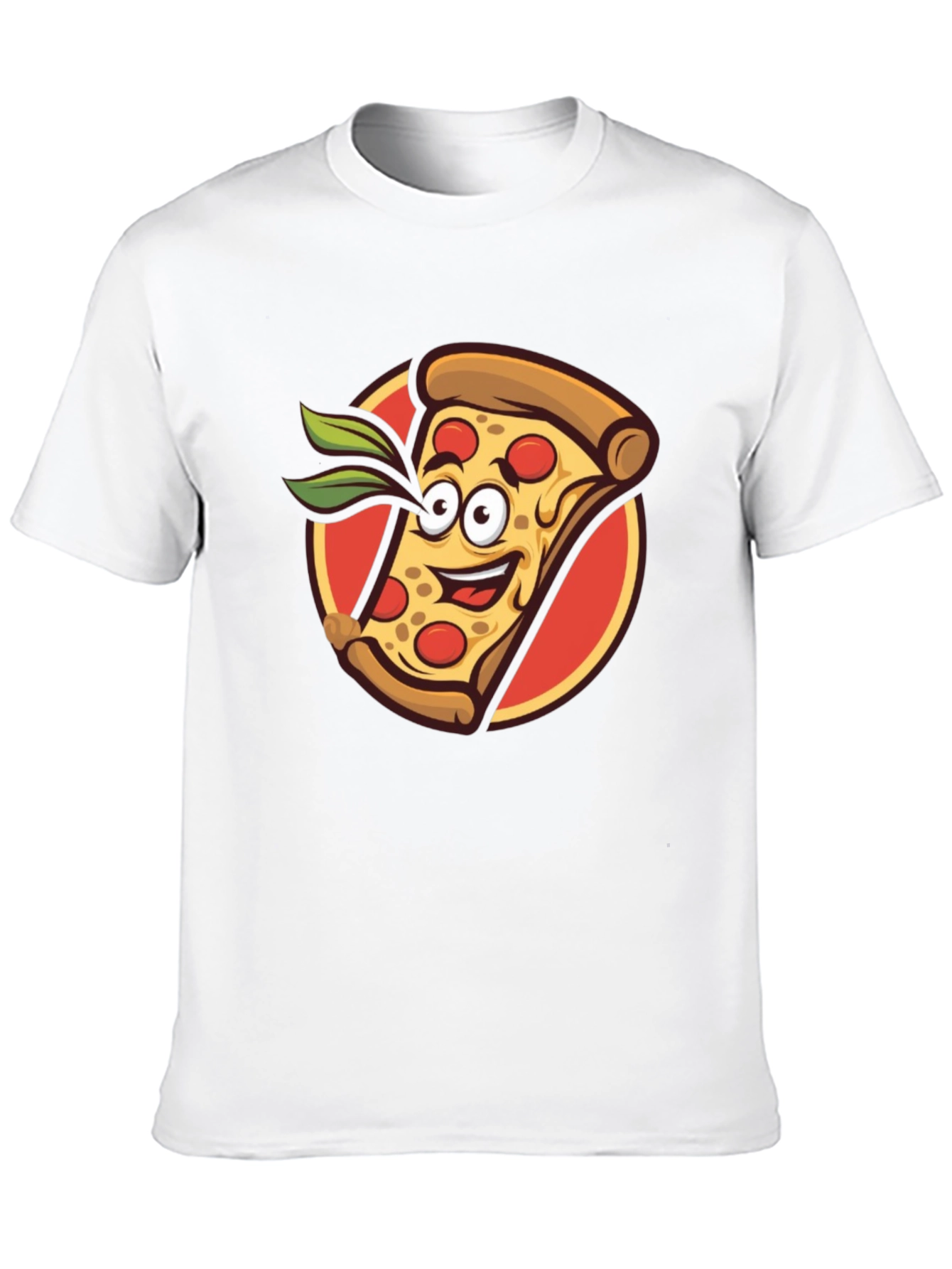 Black Pizza Slice Graphic Tee - Funny Cartoon Style view 10