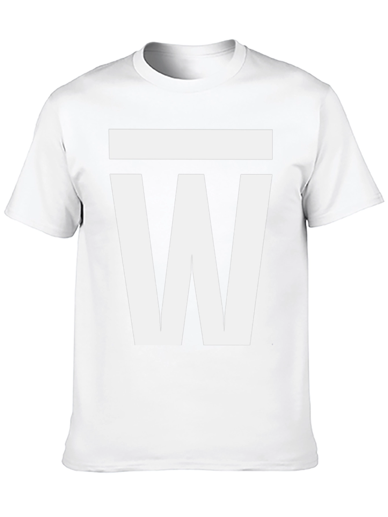 Black Bold Graphic Tee - White 'W' Design view 10