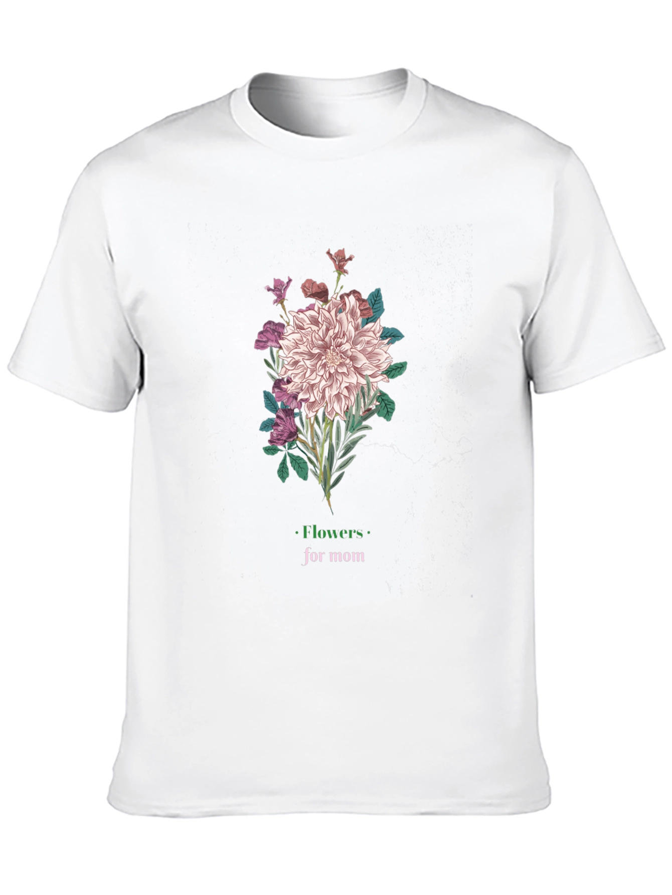 Black Flowers for Mom Graphic T-Shirt view 10