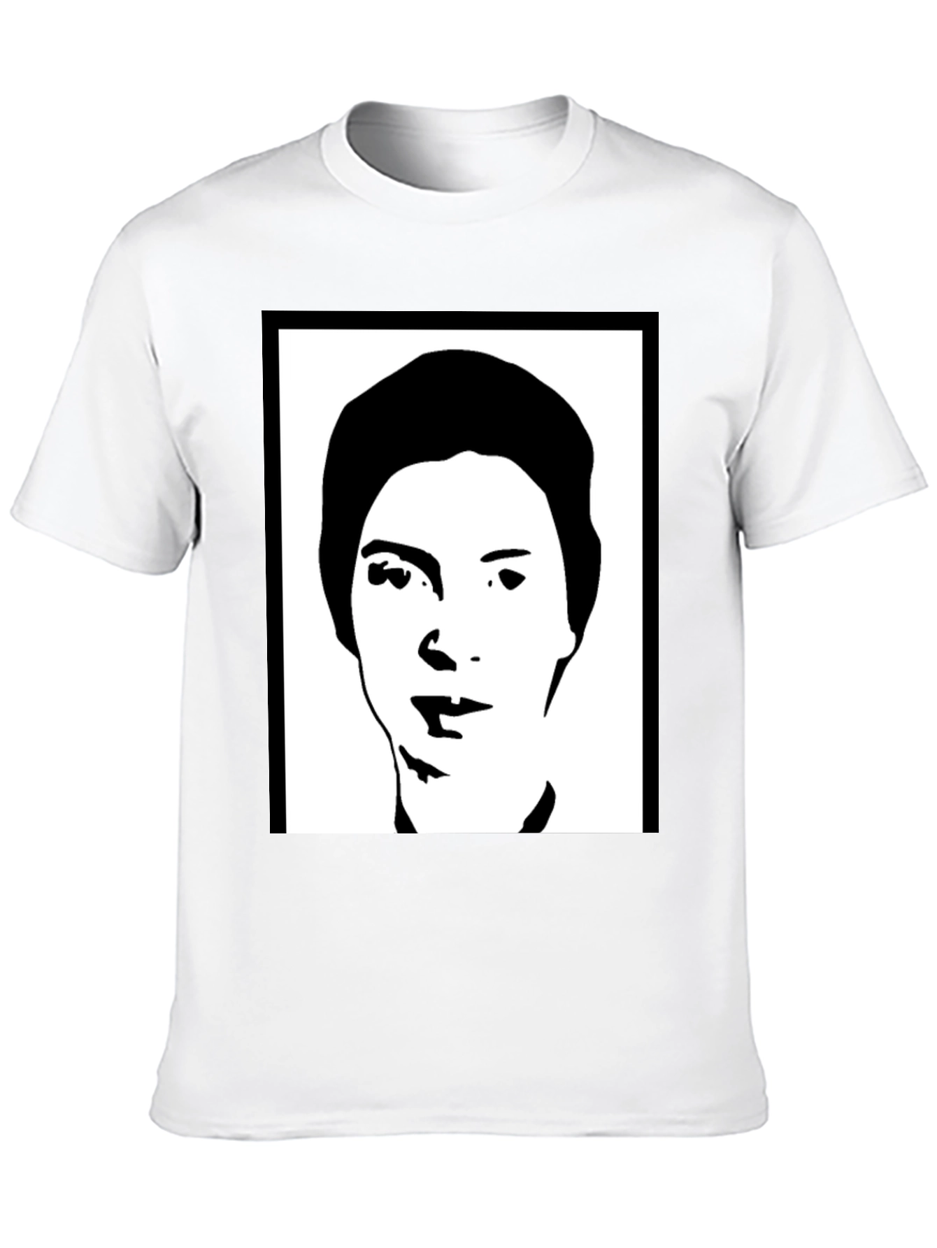 Black Black Graphic Tee - Silhouetted Face view 10