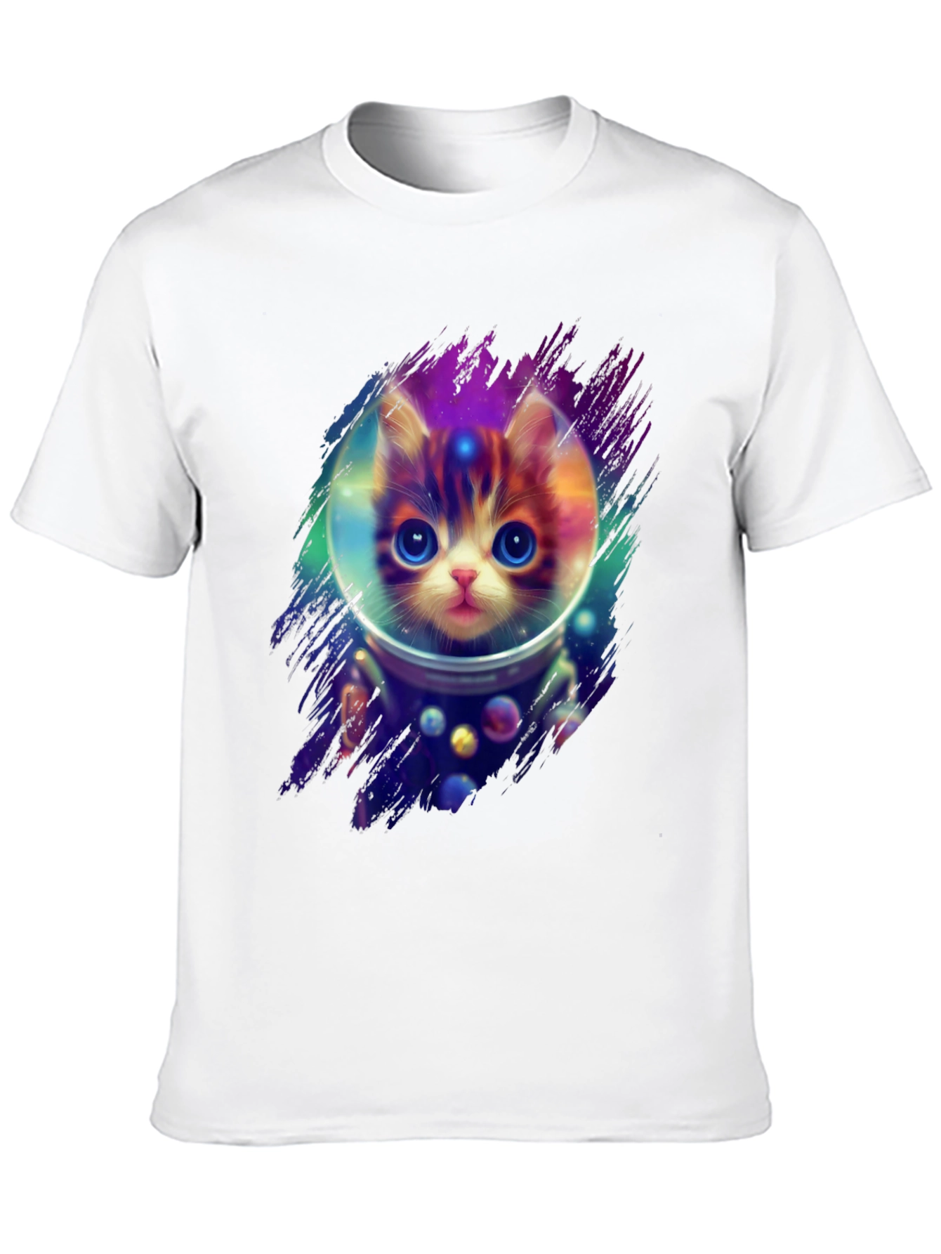 Black Astronaut Cat T-Shirt - Space Kitten Tee view 10