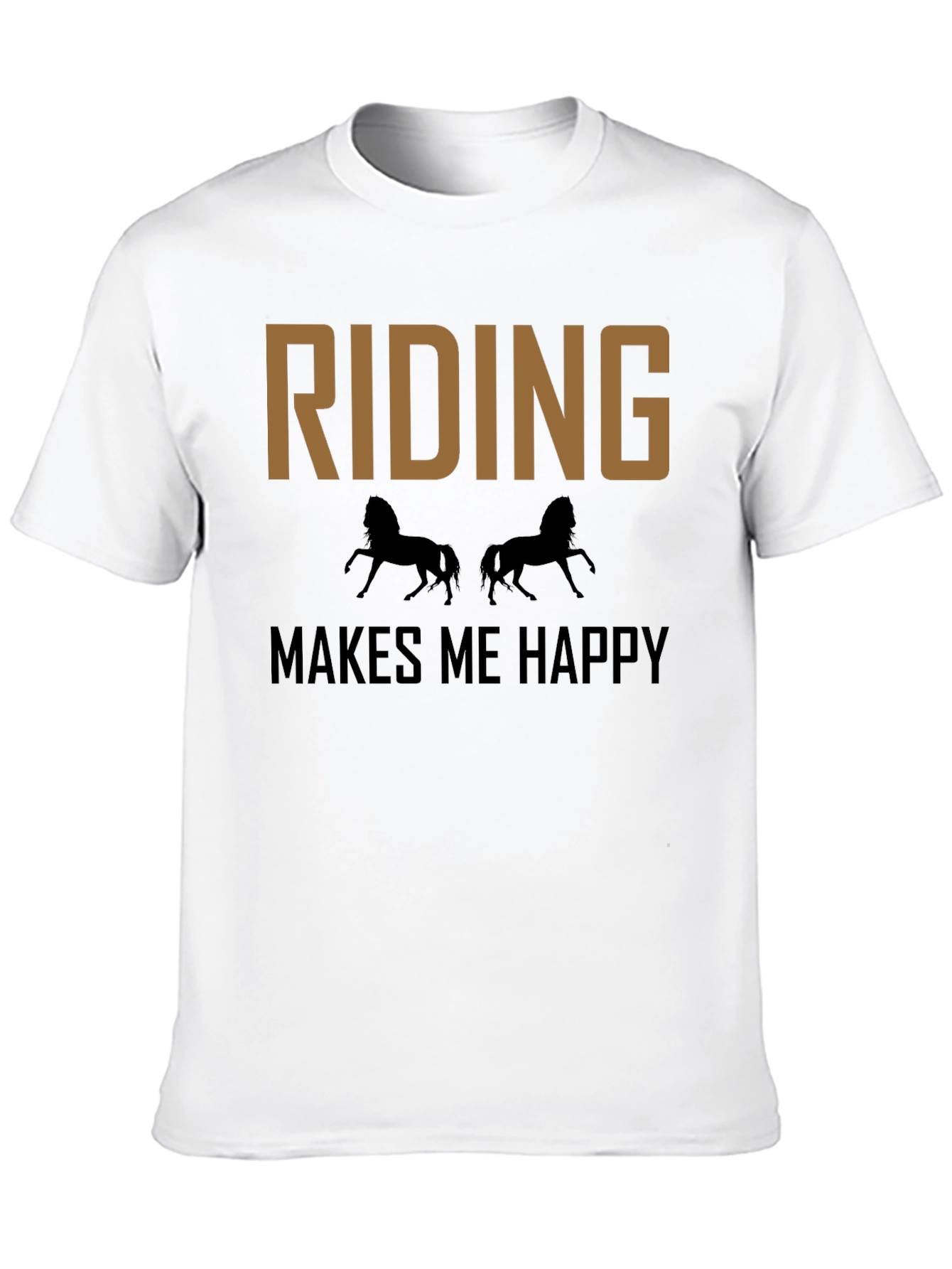 Black Riding Makes Me Happy T-Shirt - Equestrian Tee view 10