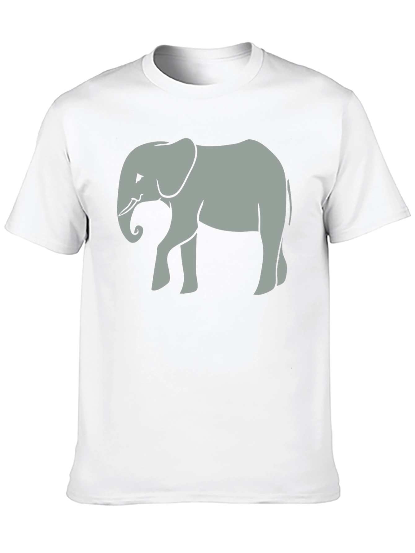 Black Elephant Graphic Tee - Unisex Black Cotton T-Shirt view 10