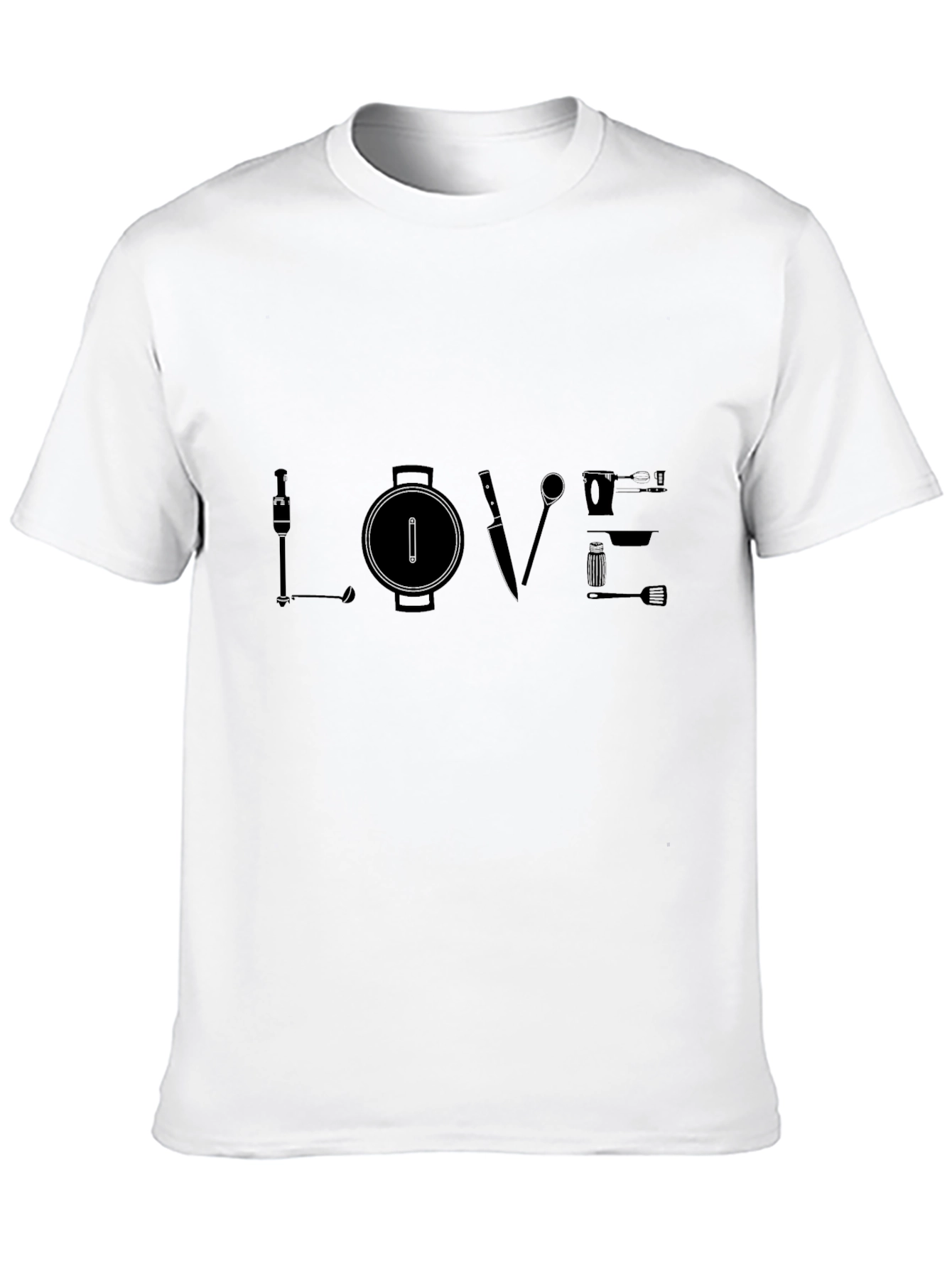 Black Chef's LOVE T-Shirt - Culinary Passion Apparel view 10