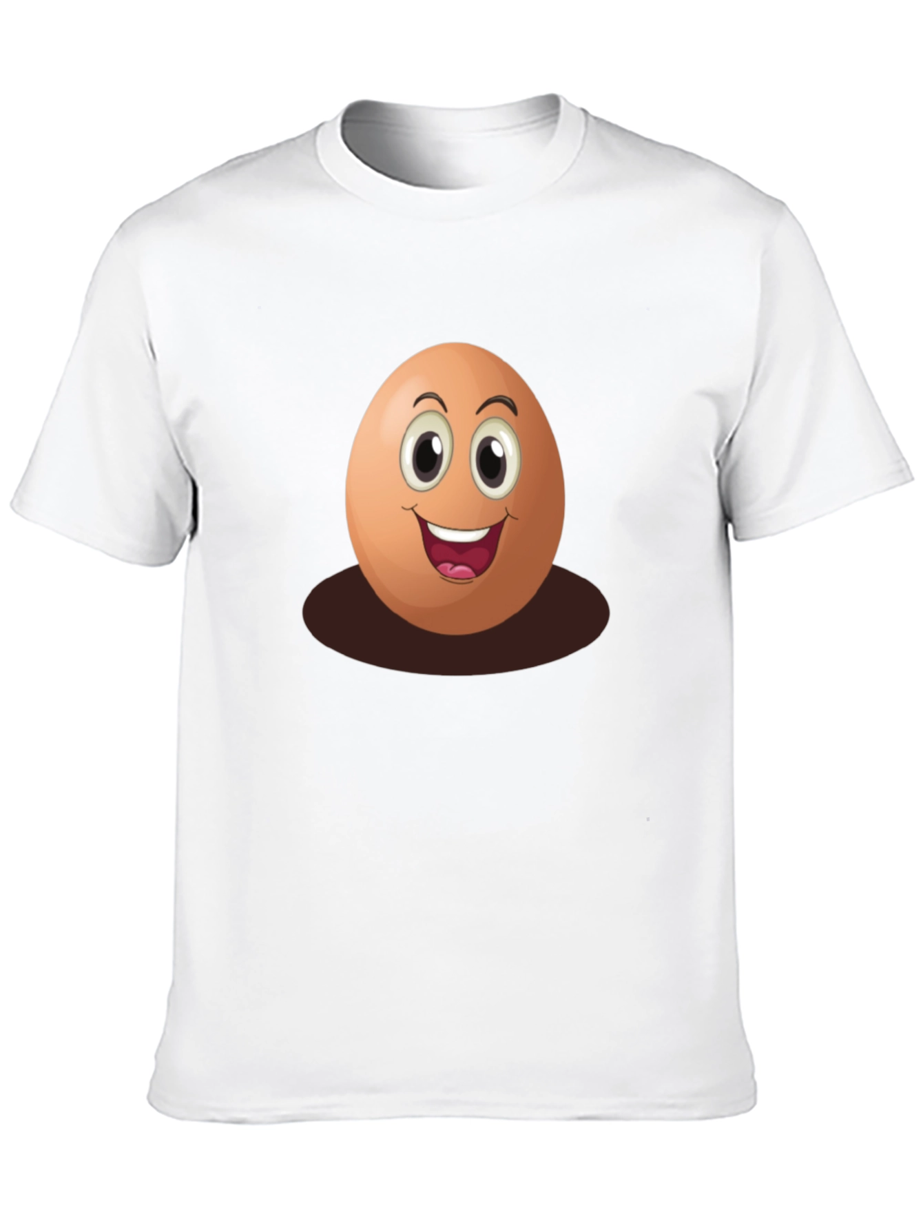 Black Funny Egg Cartoon Graphic T-Shirt view 10