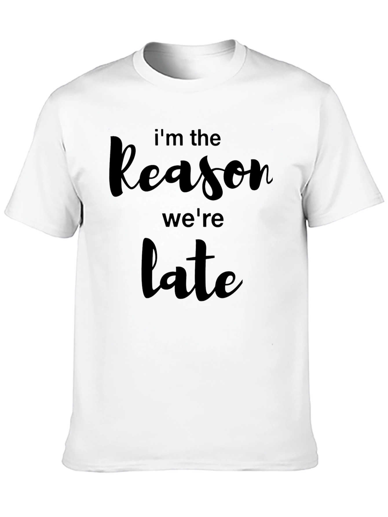 Black I'm The Reason We're Late Graphic Tee view 10