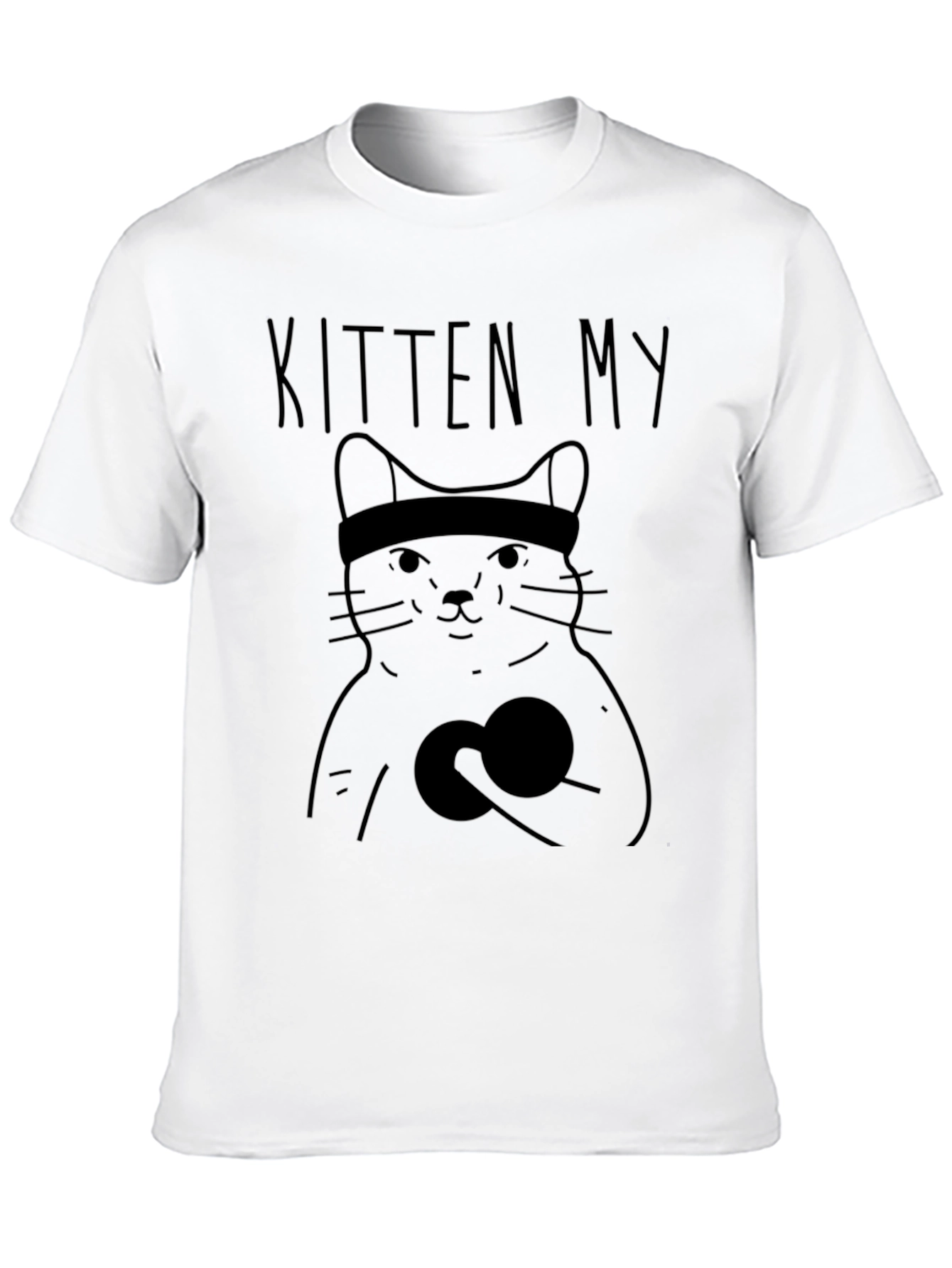 Black Kitten My Funny Cat Workout T-Shirt view 10