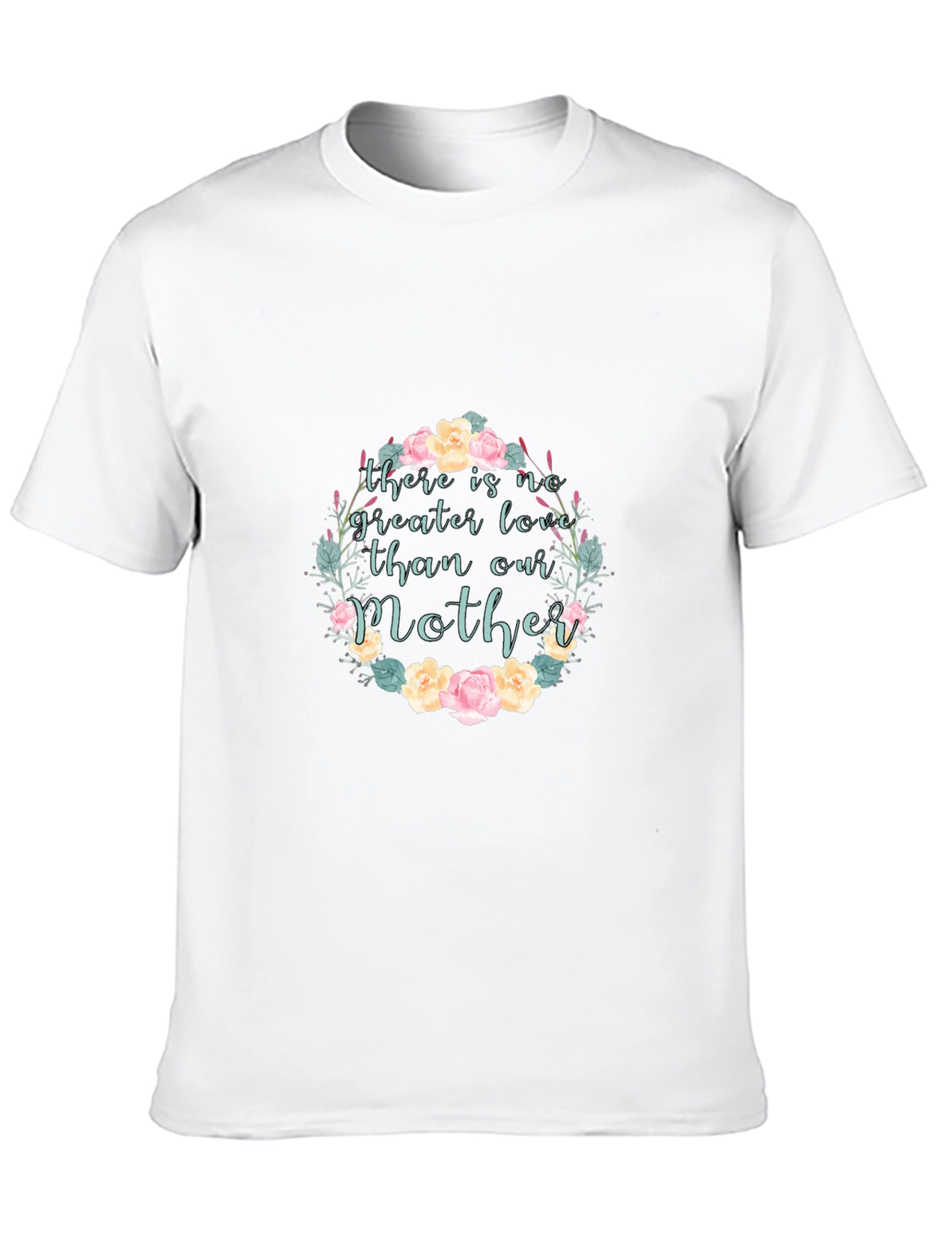 Black Floral Mother's Love Black T-Shirt view 10