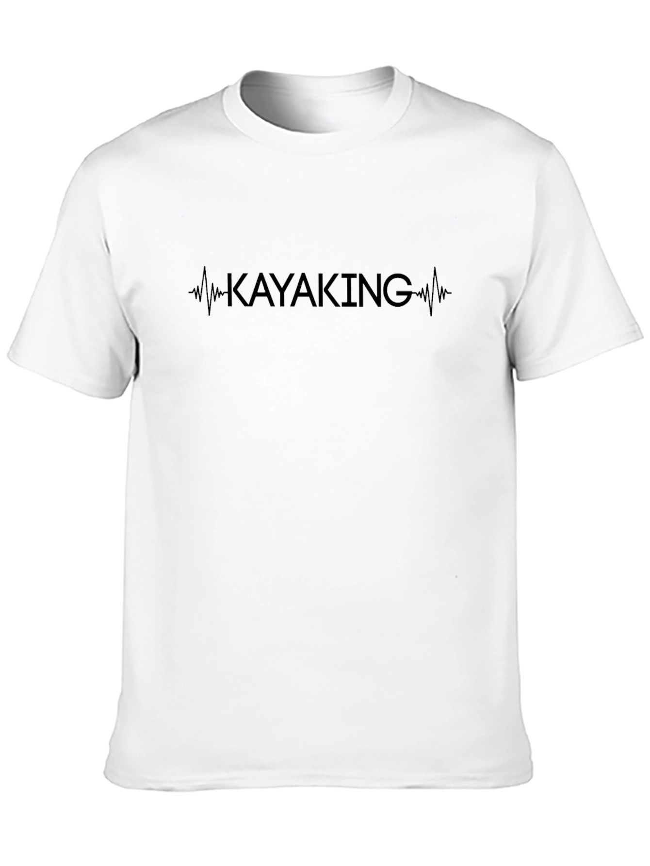 Black Kayaking Heartbeat Graphic Tee - Unisex view 10