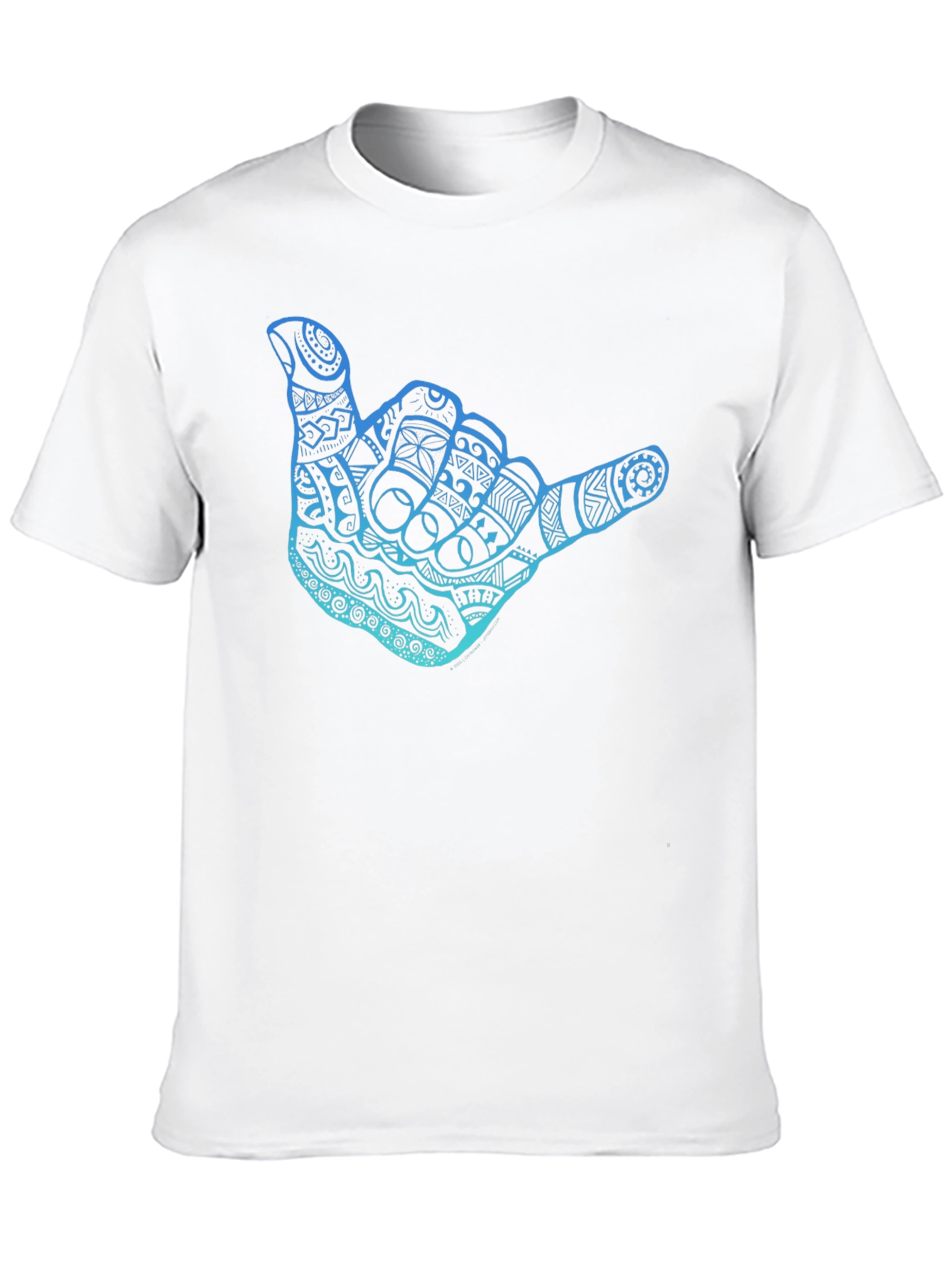 Black Shaka Hand Sign Graphic Tee - Casual Comfort view 10