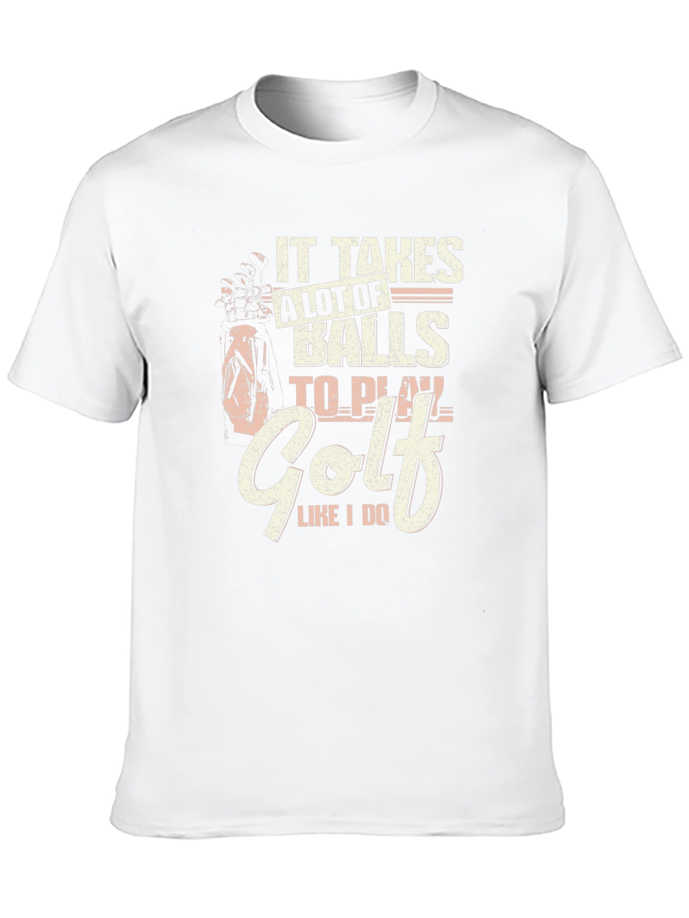 Black Funny Golf T-Shirt - It Takes Balls to Play view 10