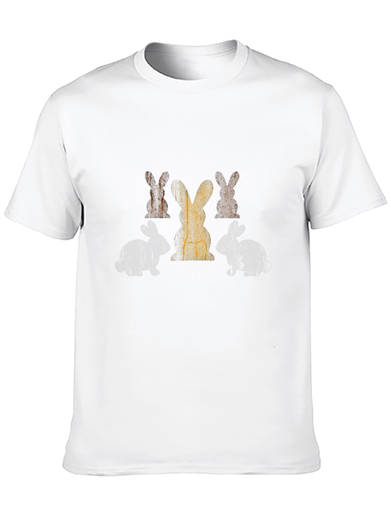 Black Retro Easter Bunny T-Shirt view 10
