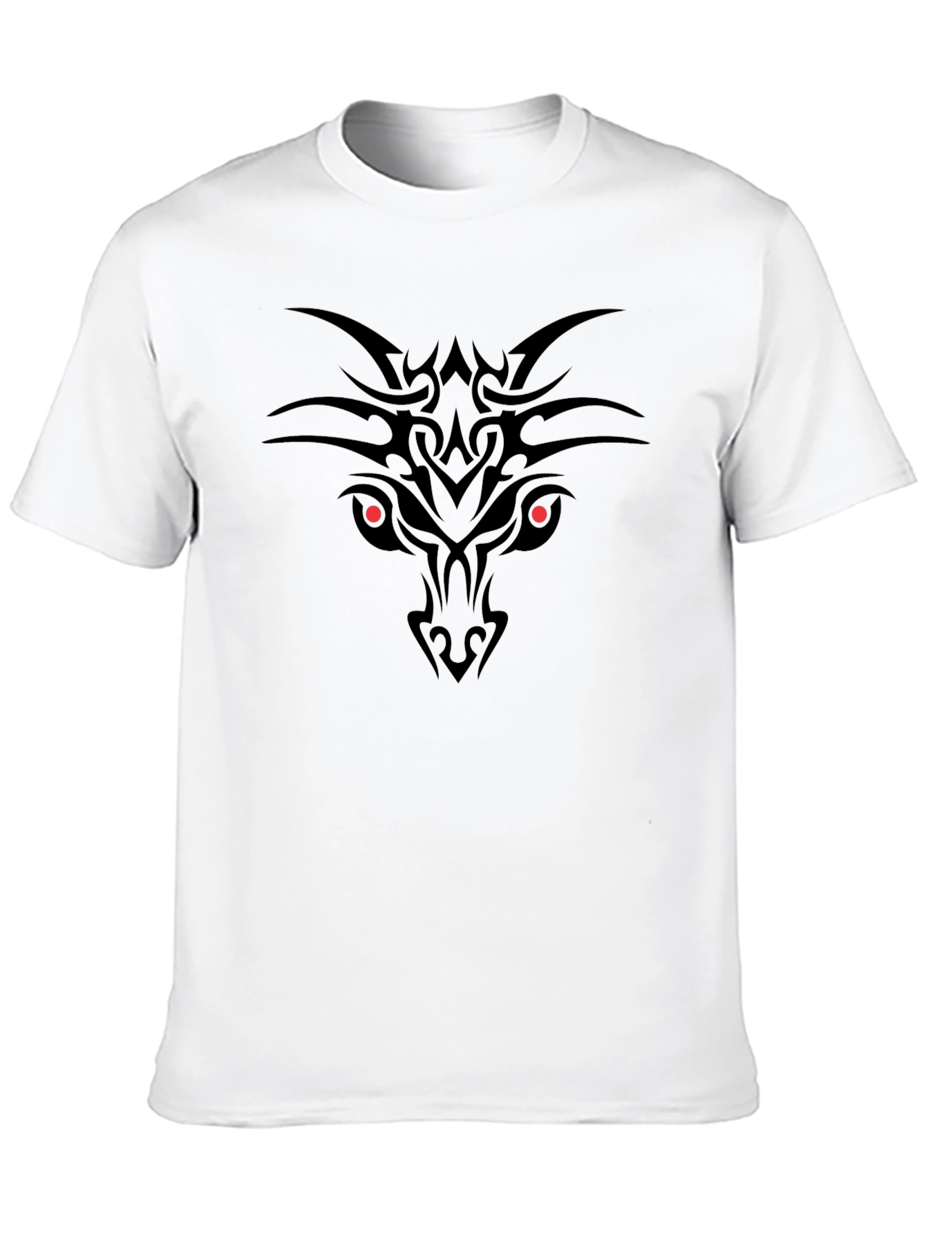 Black Dragon Eye Tribal Black T-Shirt view 10