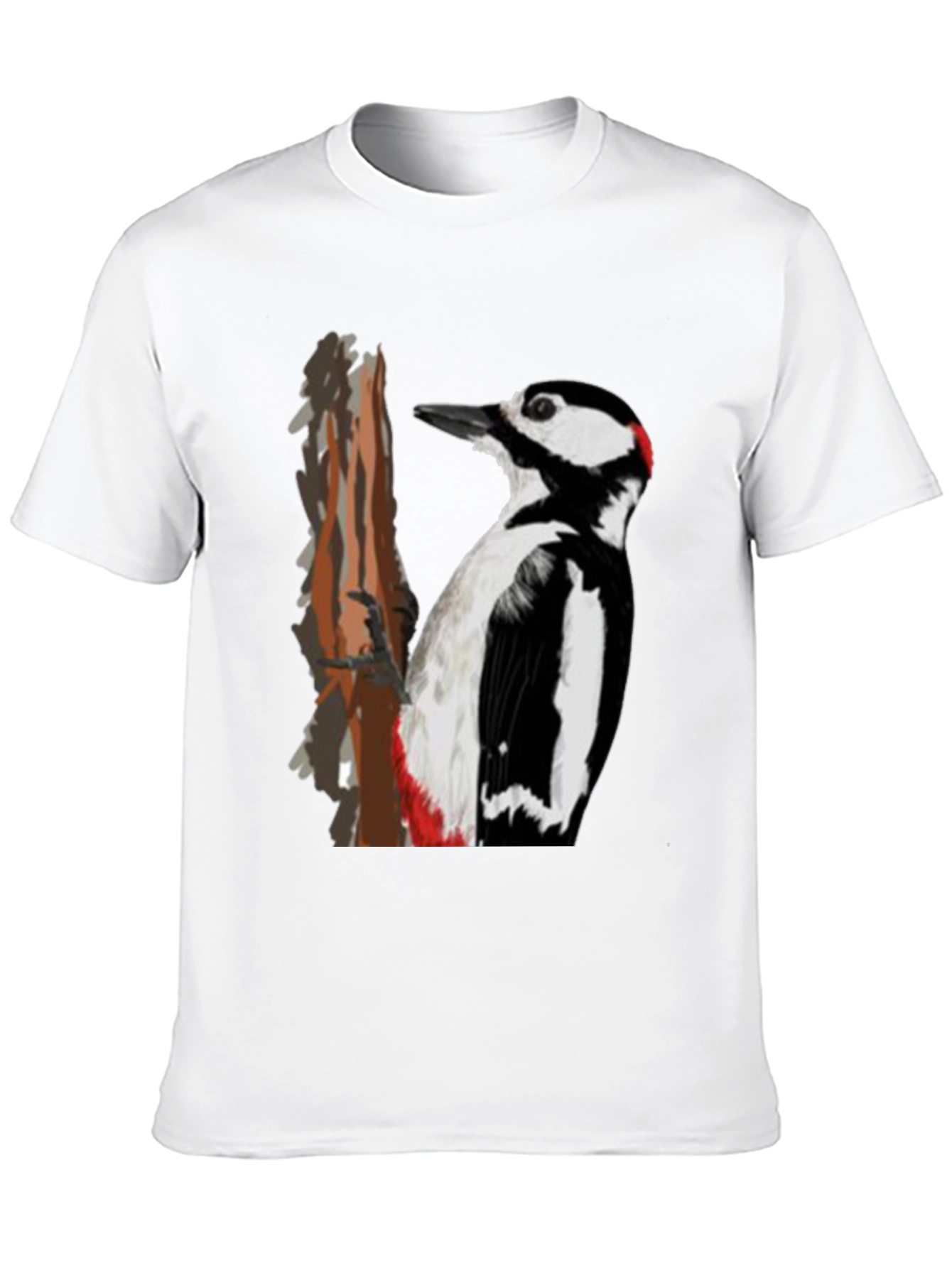 Black Woodpecker Graphic Print Black T-Shirt view 10