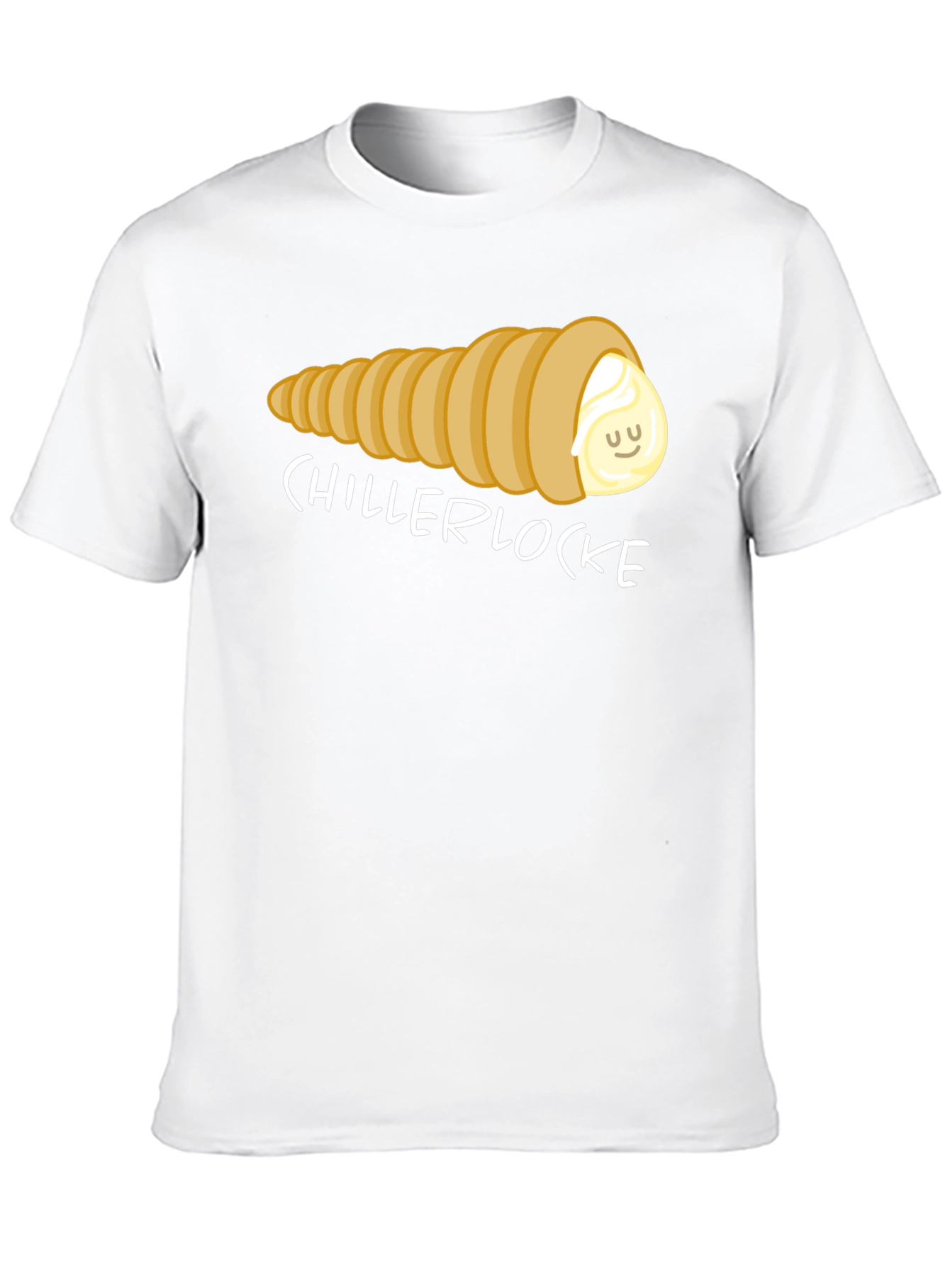 Chillerlocke Cream Horn T-Shirt - Novelty Pastry Tee - 10