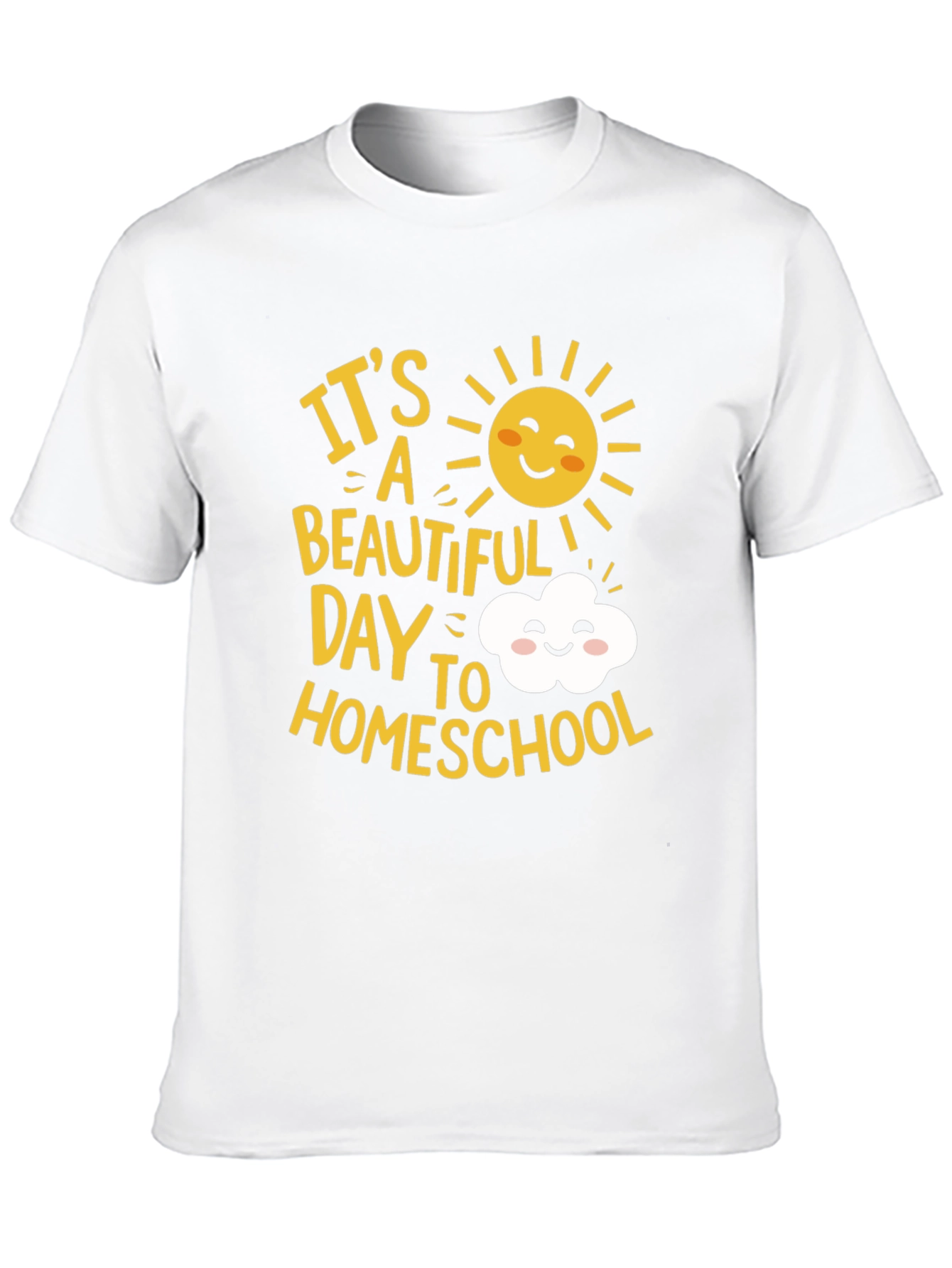 Black It's a Beautiful Day to Homeschool Graphic Tee view 10