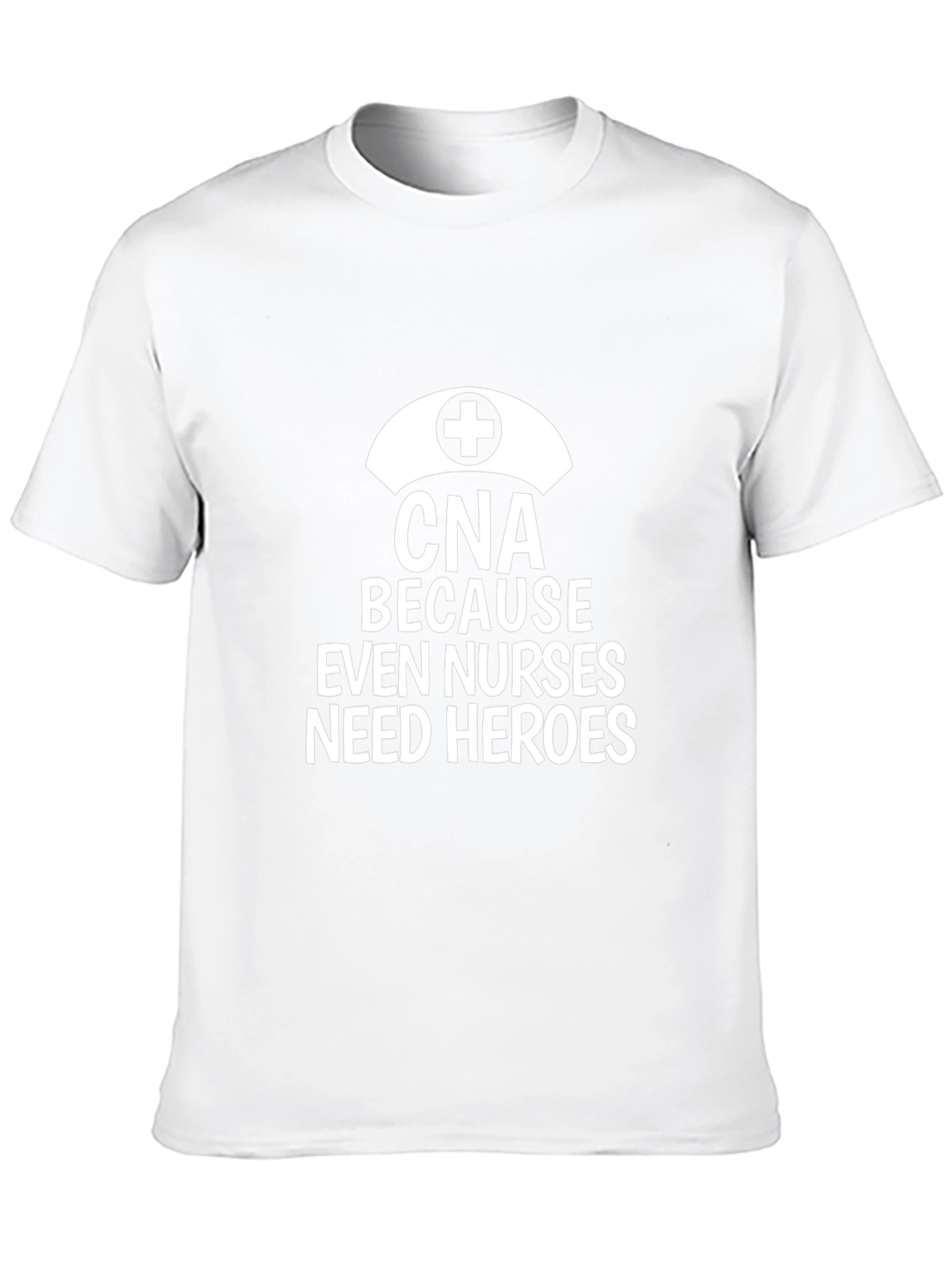 Black CNA Because Even Nurses Need Heroes Black T-Shirt view 10