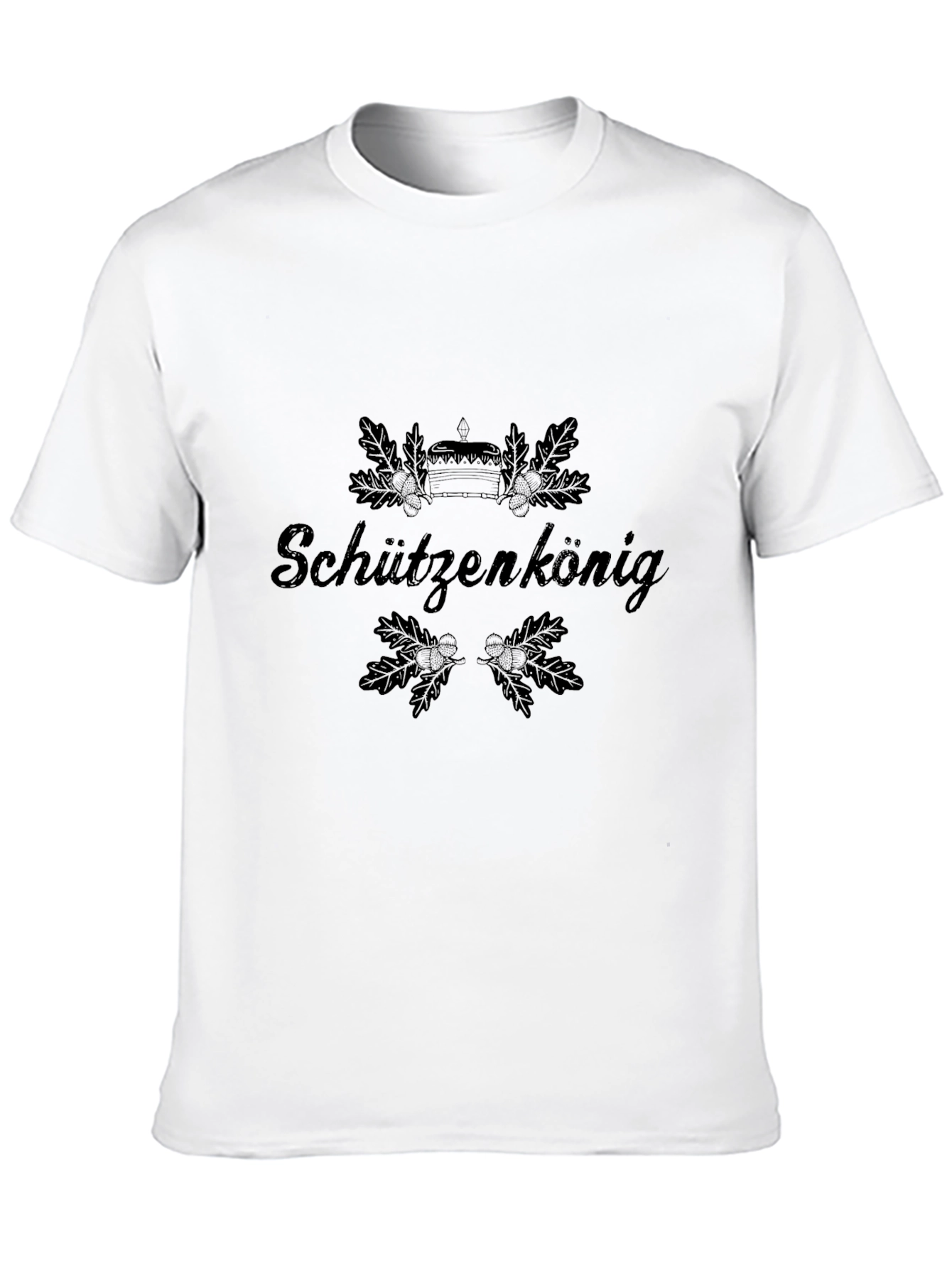 Black Schützenkönig Graphic Tee - Black Cotton T-Shirt view 10